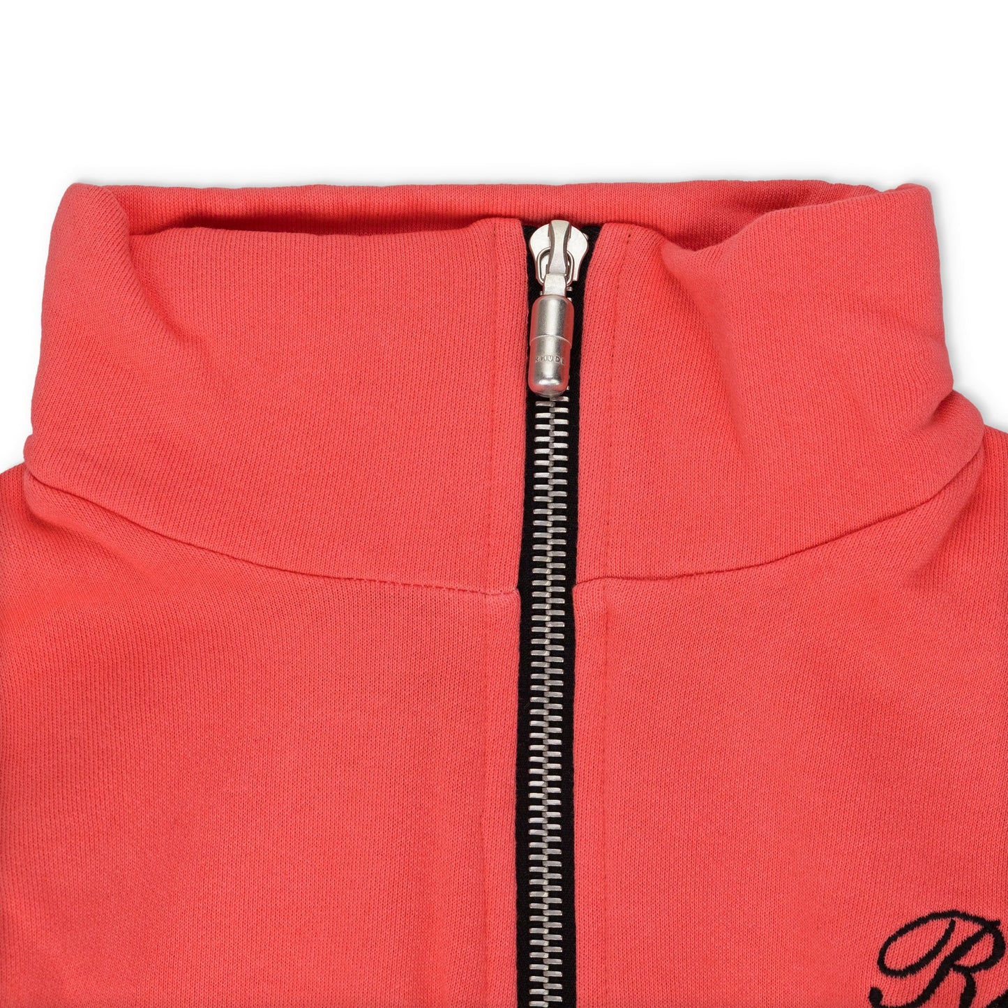 Pink Logo Cropped Quarter Zip Sweater