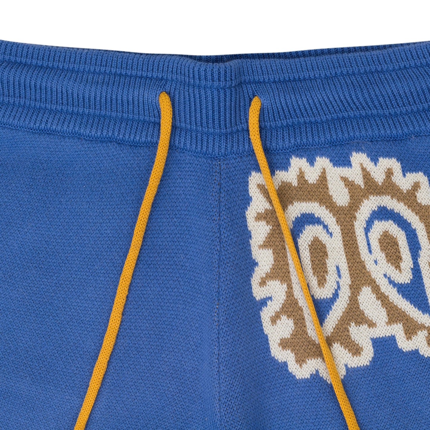 Blue Knit Bandana Shorts