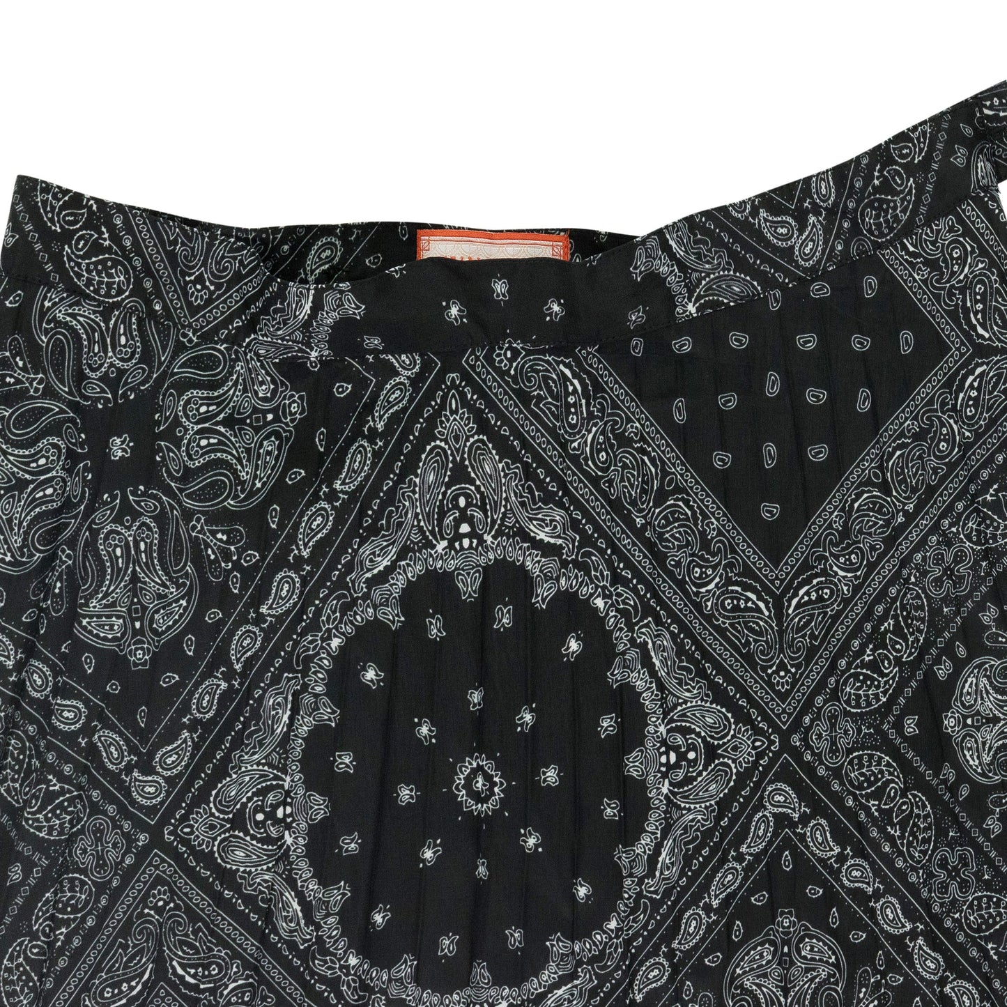 Black Bandana Pleated Skirt
