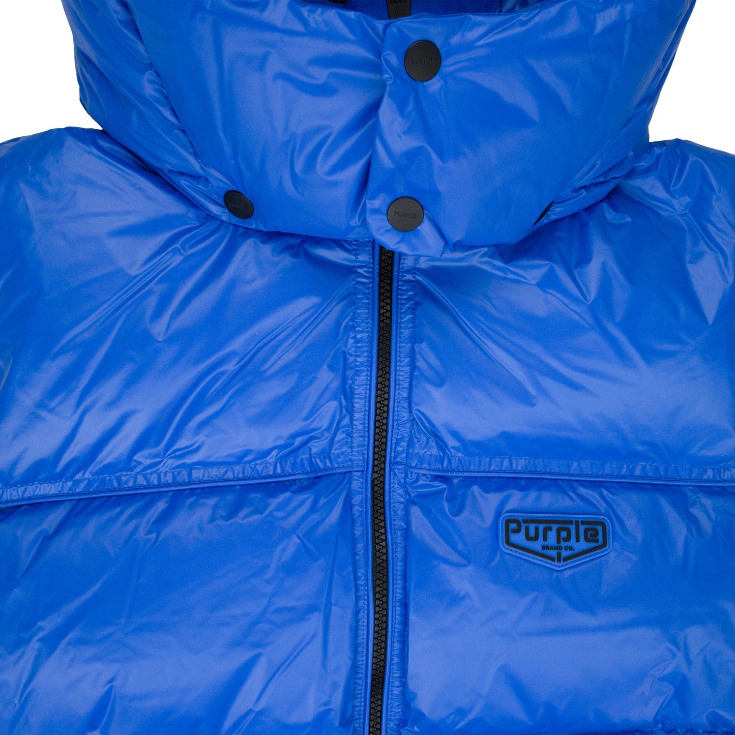 Blue Nylon Puffer Vest