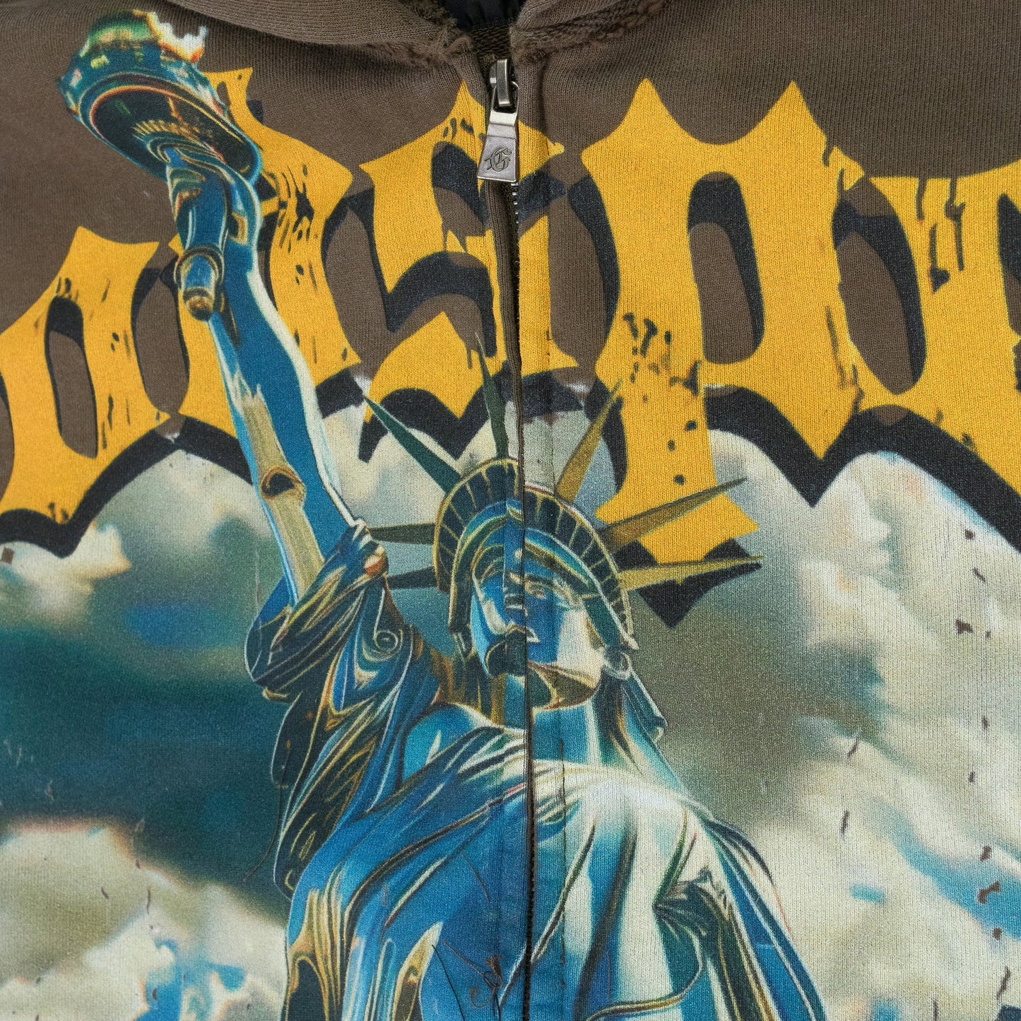 Brown Chrome Liberty Zip Hoodie V2