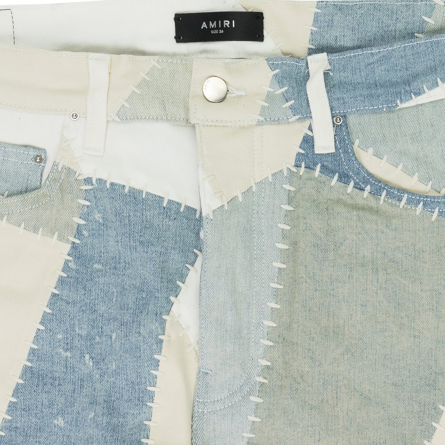 Alabaster Denim Patchwork Skinny Jeans