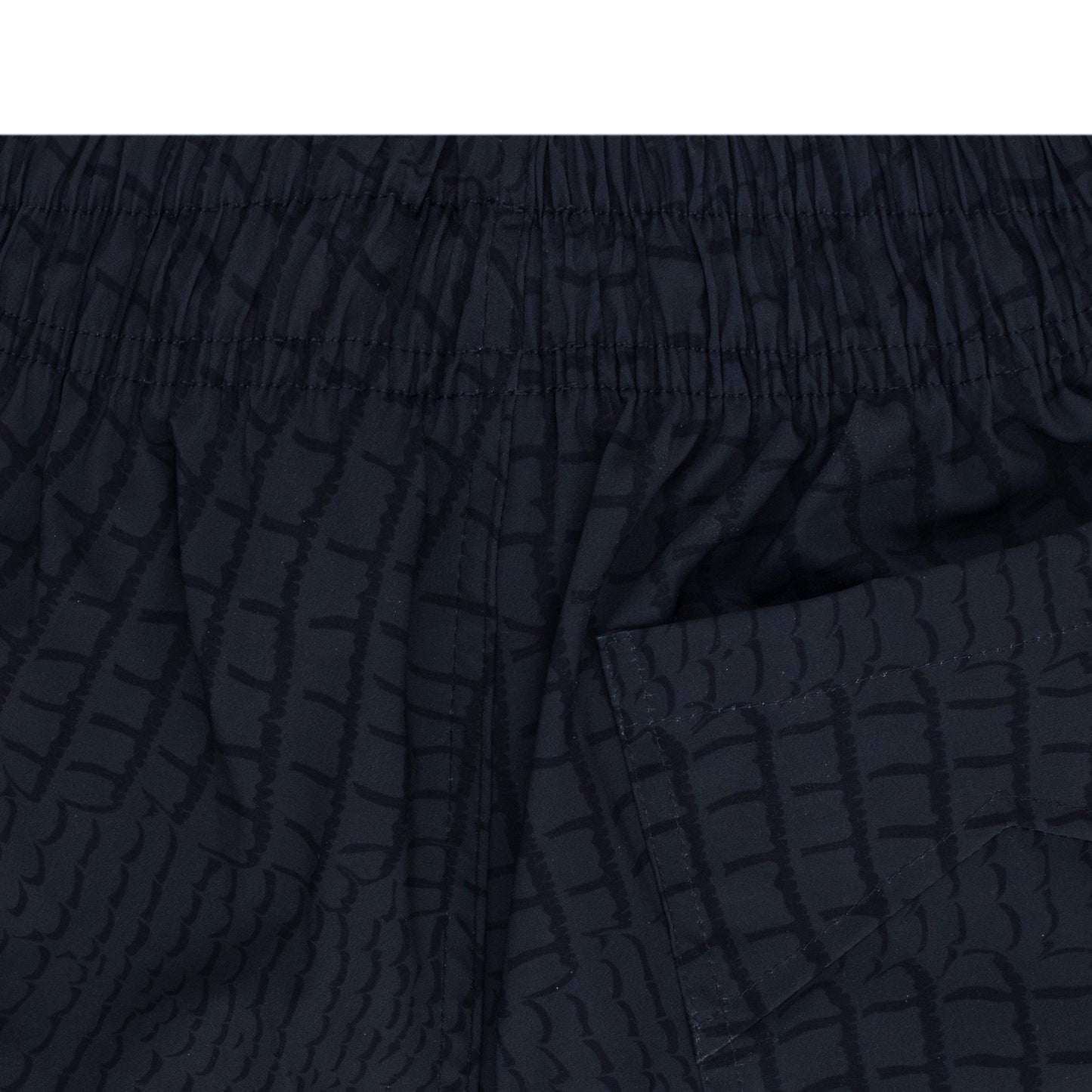 Black Croc Swim Trunk