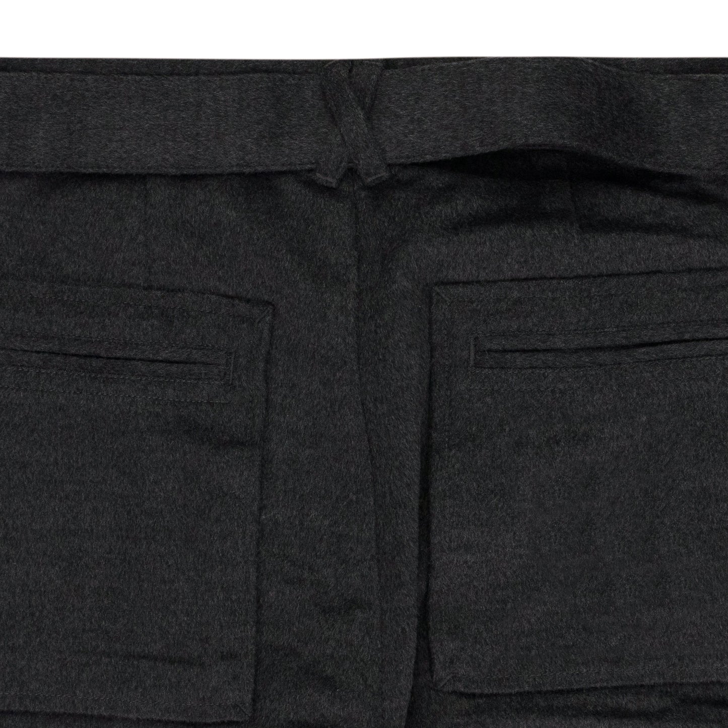 Grey Wool Tie Knot Pant
