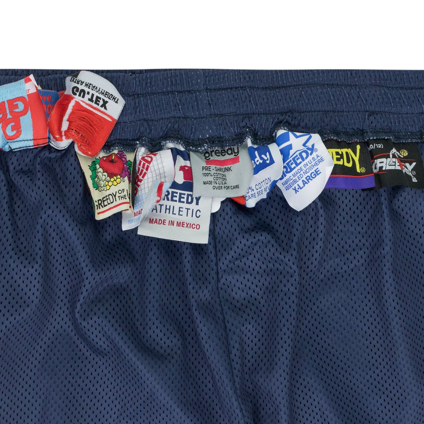 Blue Multi Tag Gym Shorts