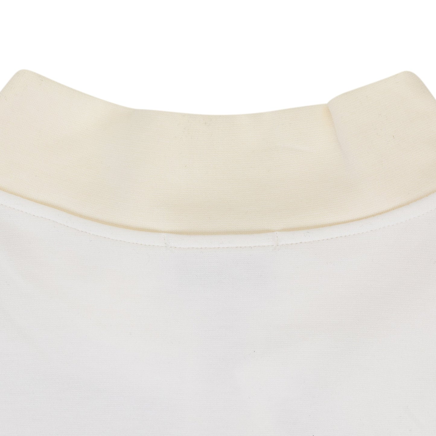 White Panelled Henley T-shirt