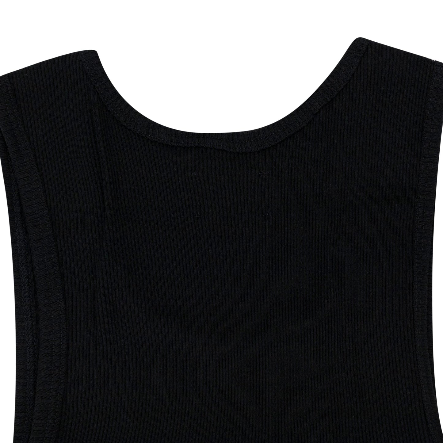 Black Embroidered Logo Tank Top
