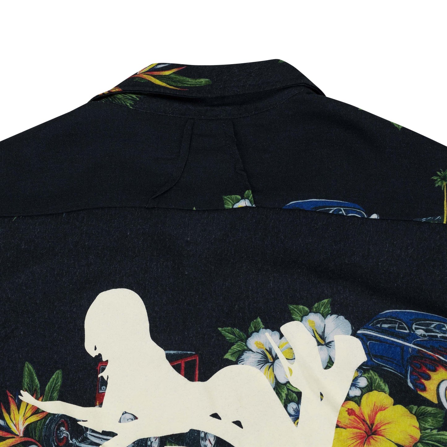 Multicolor Hot Rod Hawaiian Girl Button-Up