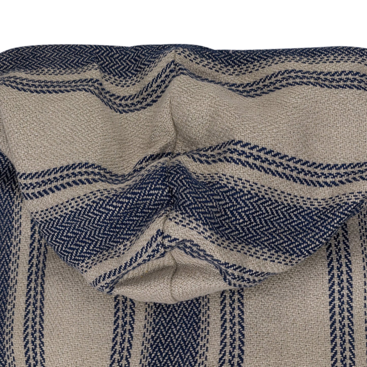 Beige Stripe Linen Mexican Parka