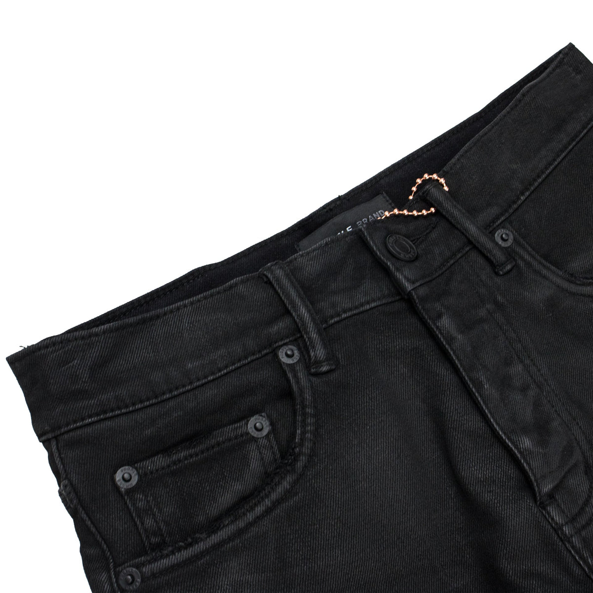 Black P004 Resin Flared Jeans