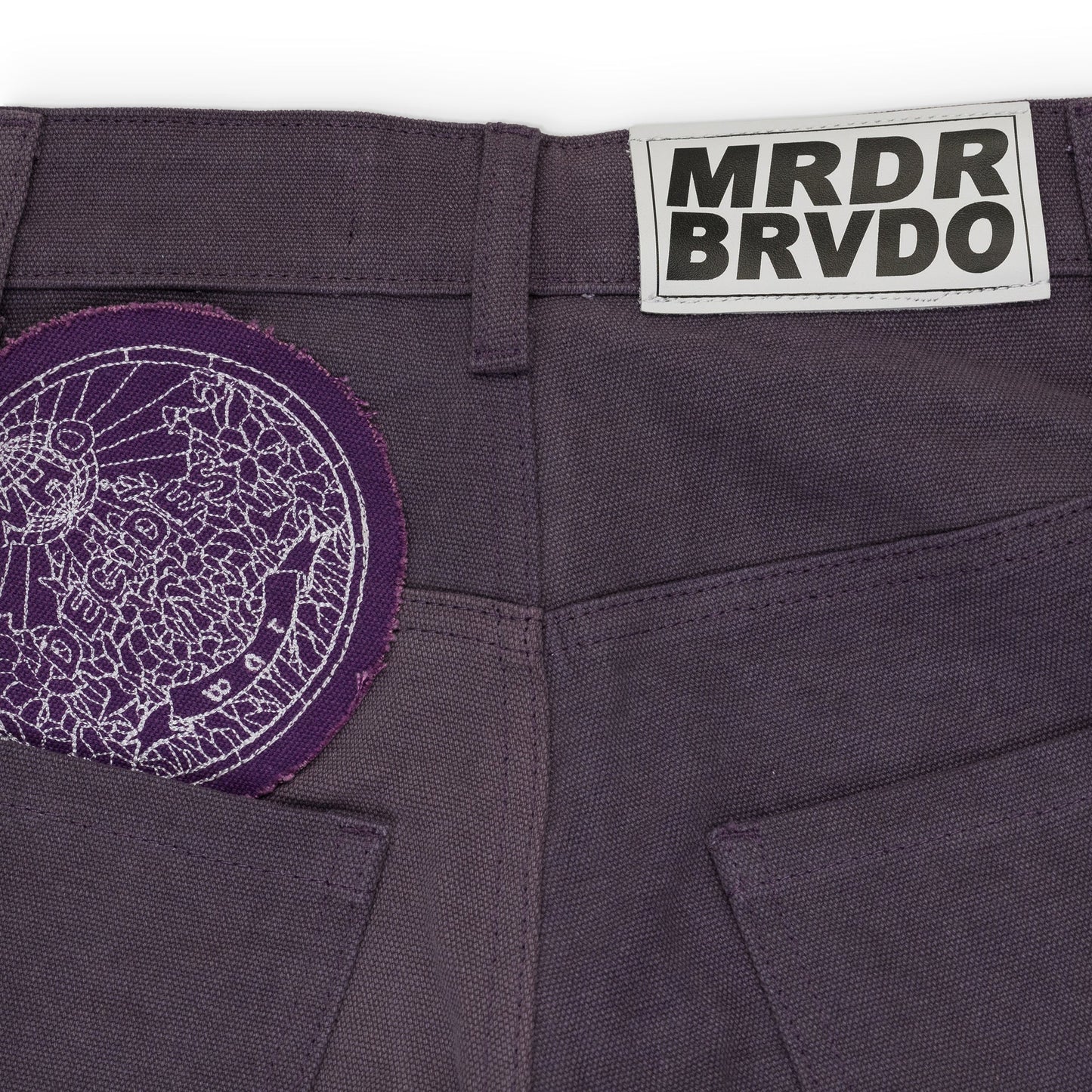 Purple Dual Patch Pocket Cargo Pants