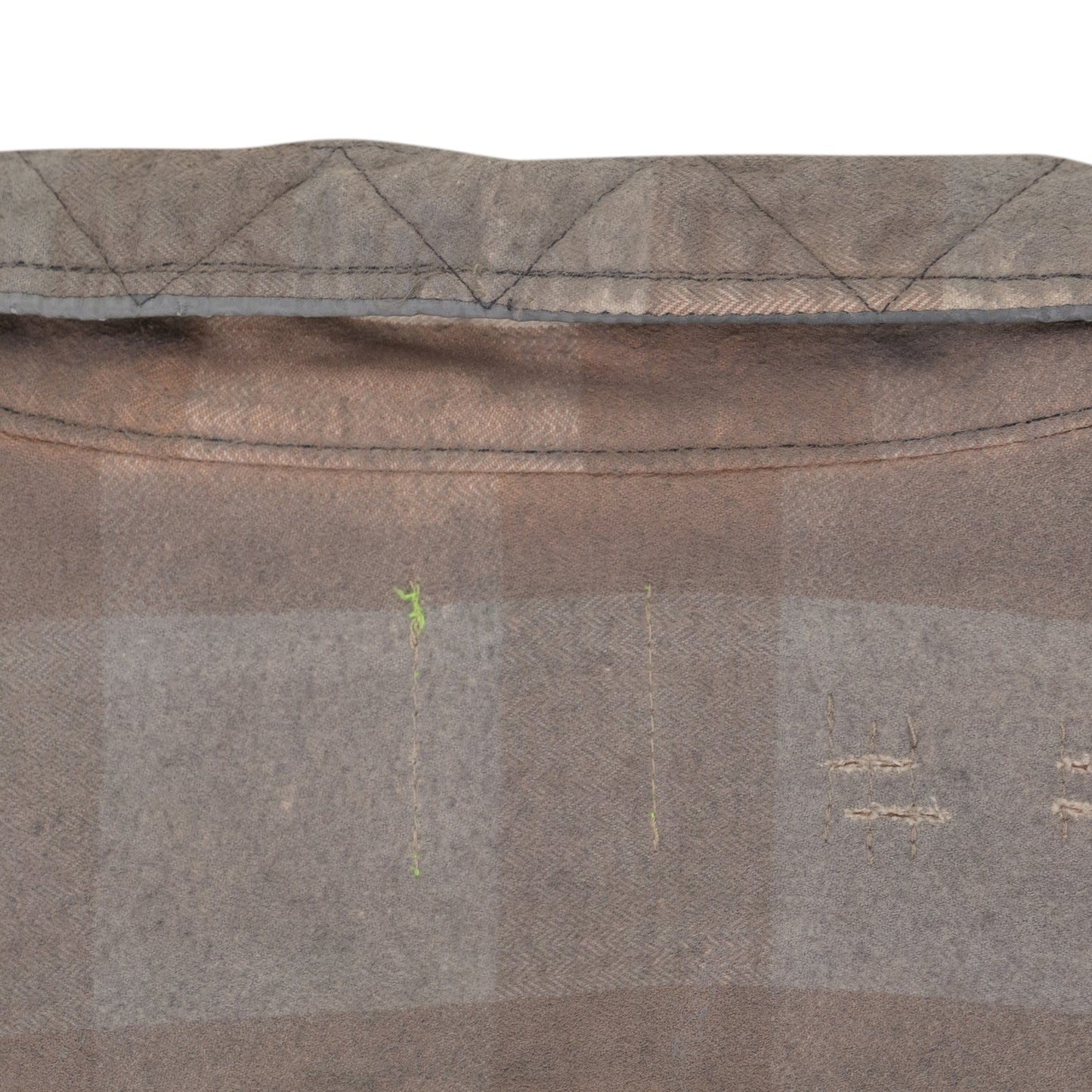 Grey Destroyed Flannel Shirt Flint