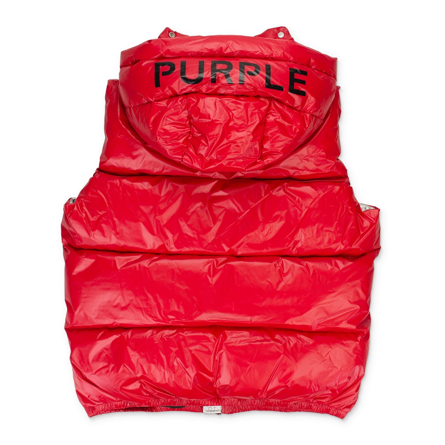 Red Nylon Puffer Vest