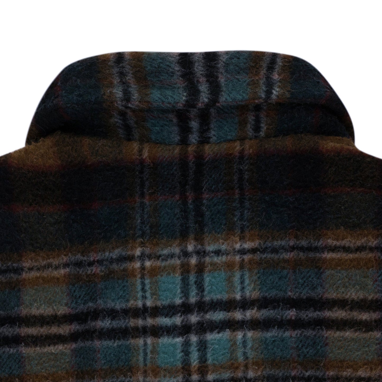 Brown Plaid Check Felted Shirt