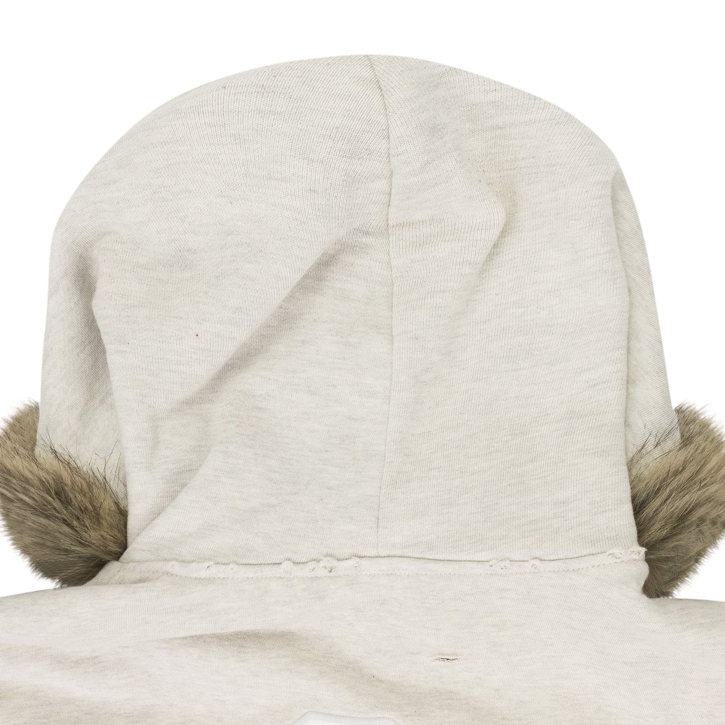 Oatmeal Melange 'Buttivore' Fur Lined Zip Hoodie