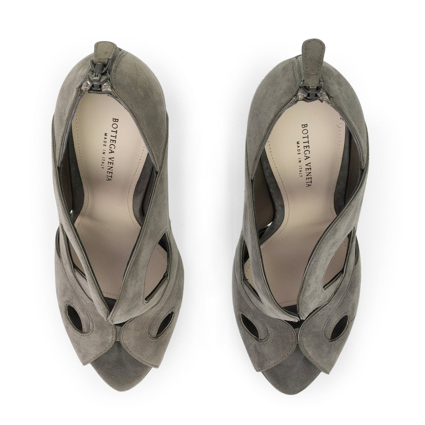 GRAY SUEDE HEELS