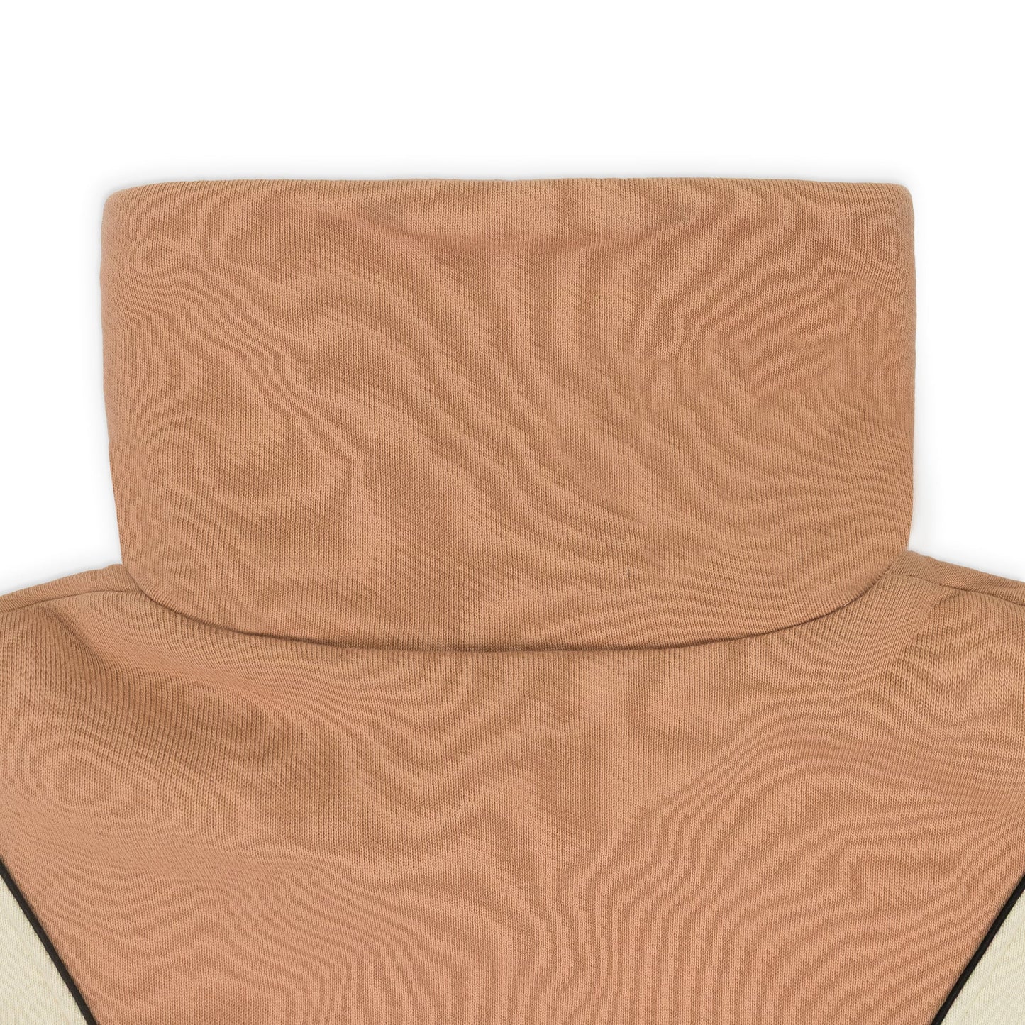 Cream Intarsia Crop Half Zip Sweater