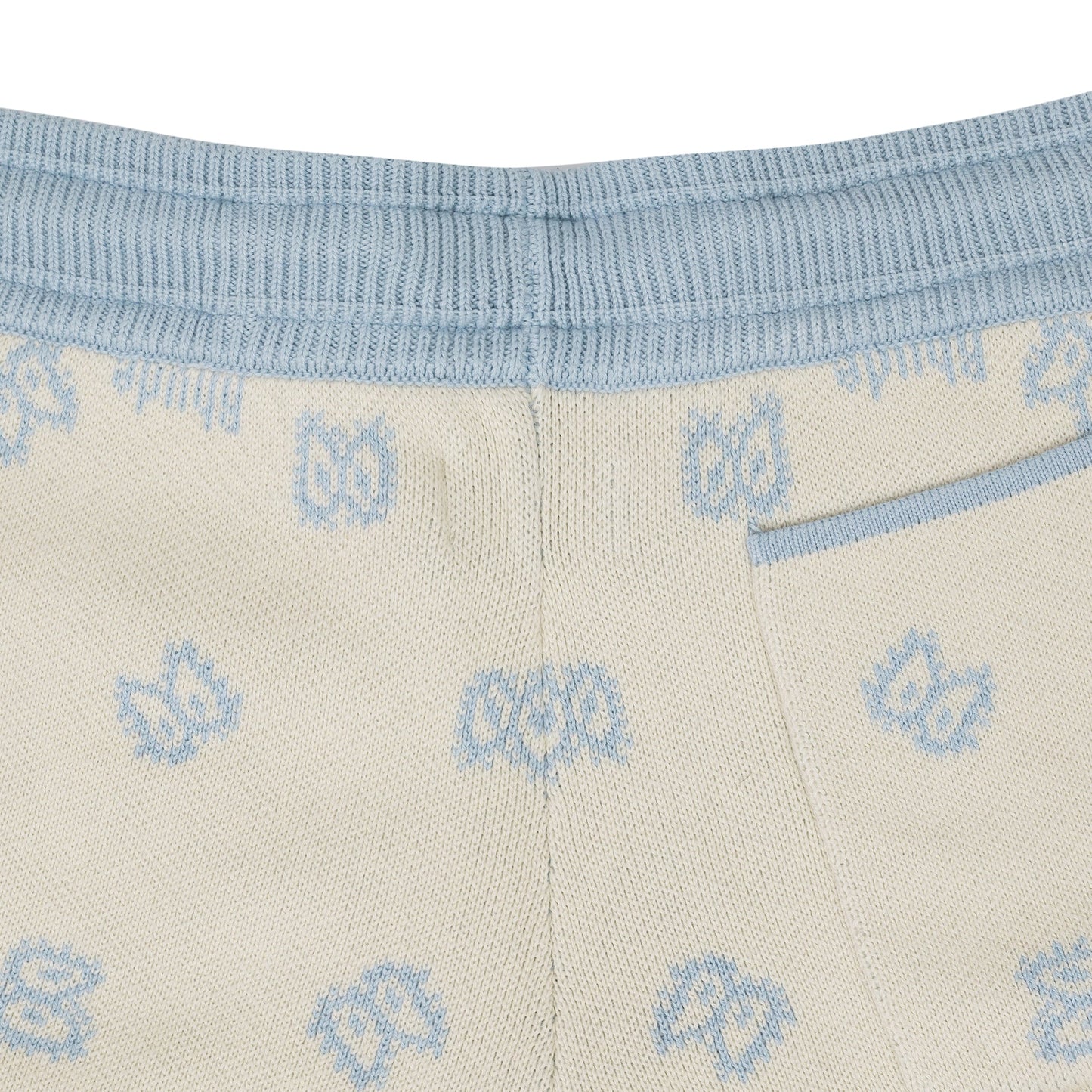 Blue Cashmere Knit Shorts