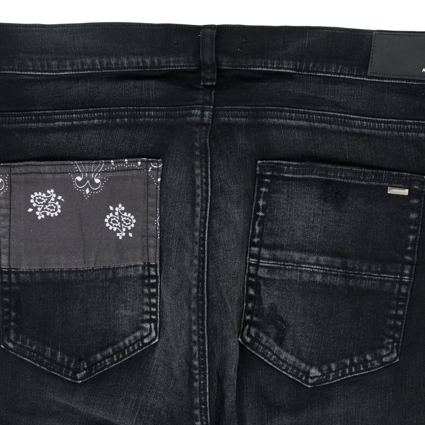 Black Bandana Art Patch Skiny Jeans