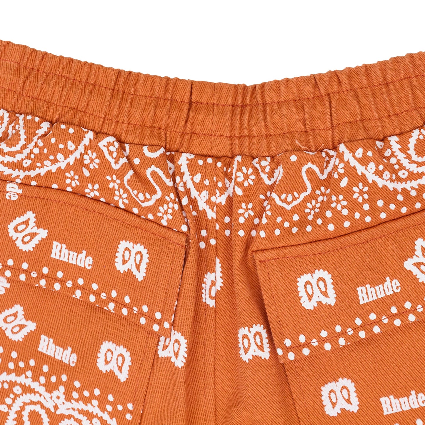 Orange Paisley Shorts