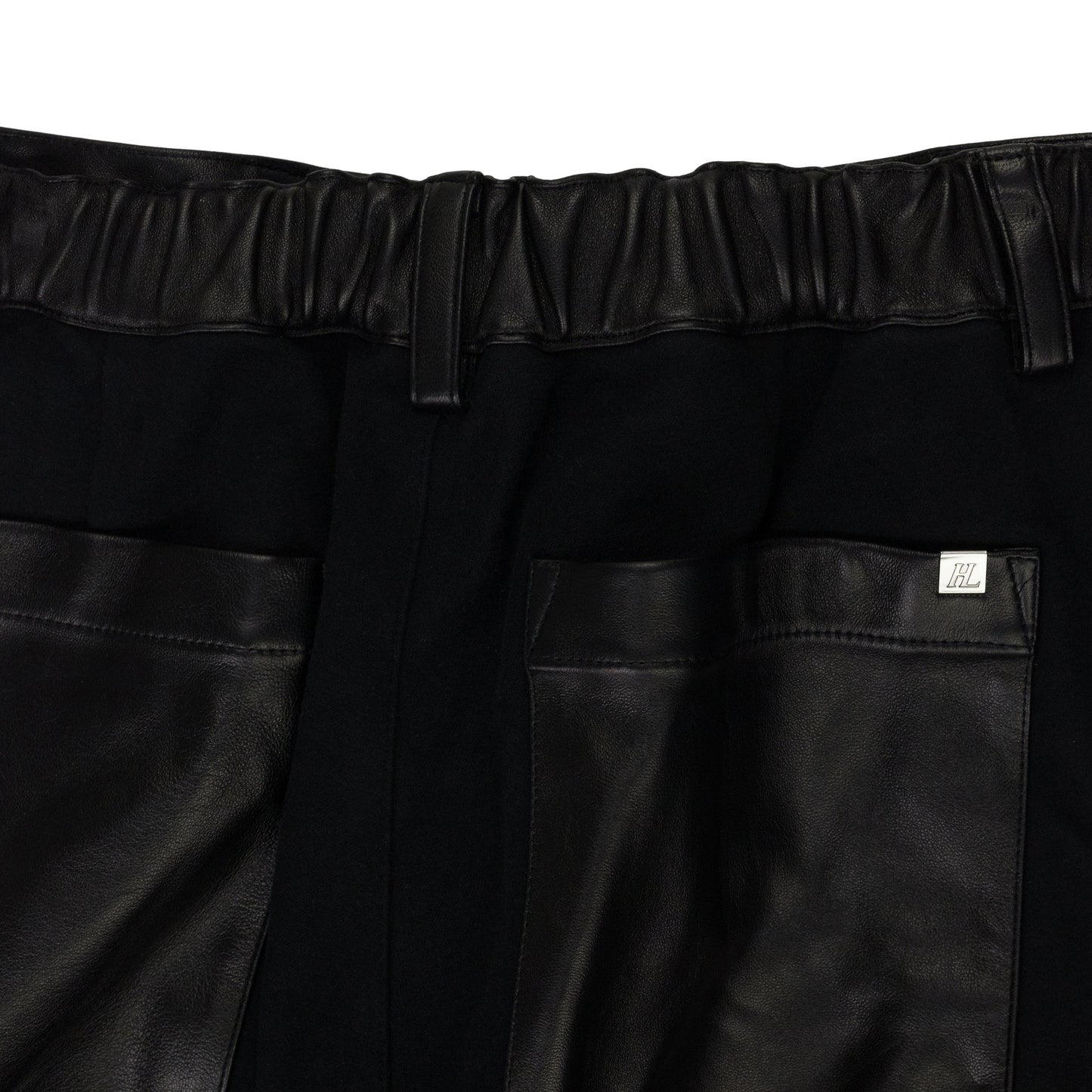 Black Leather Cargo Pants