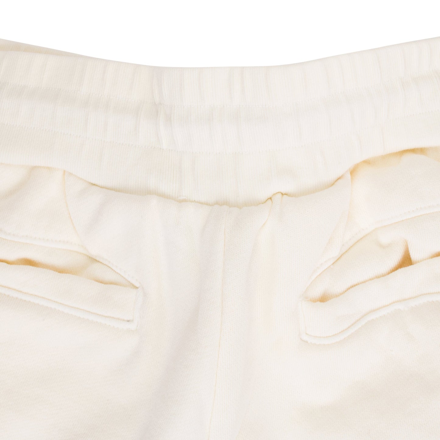 Cream Script Logo Shorts
