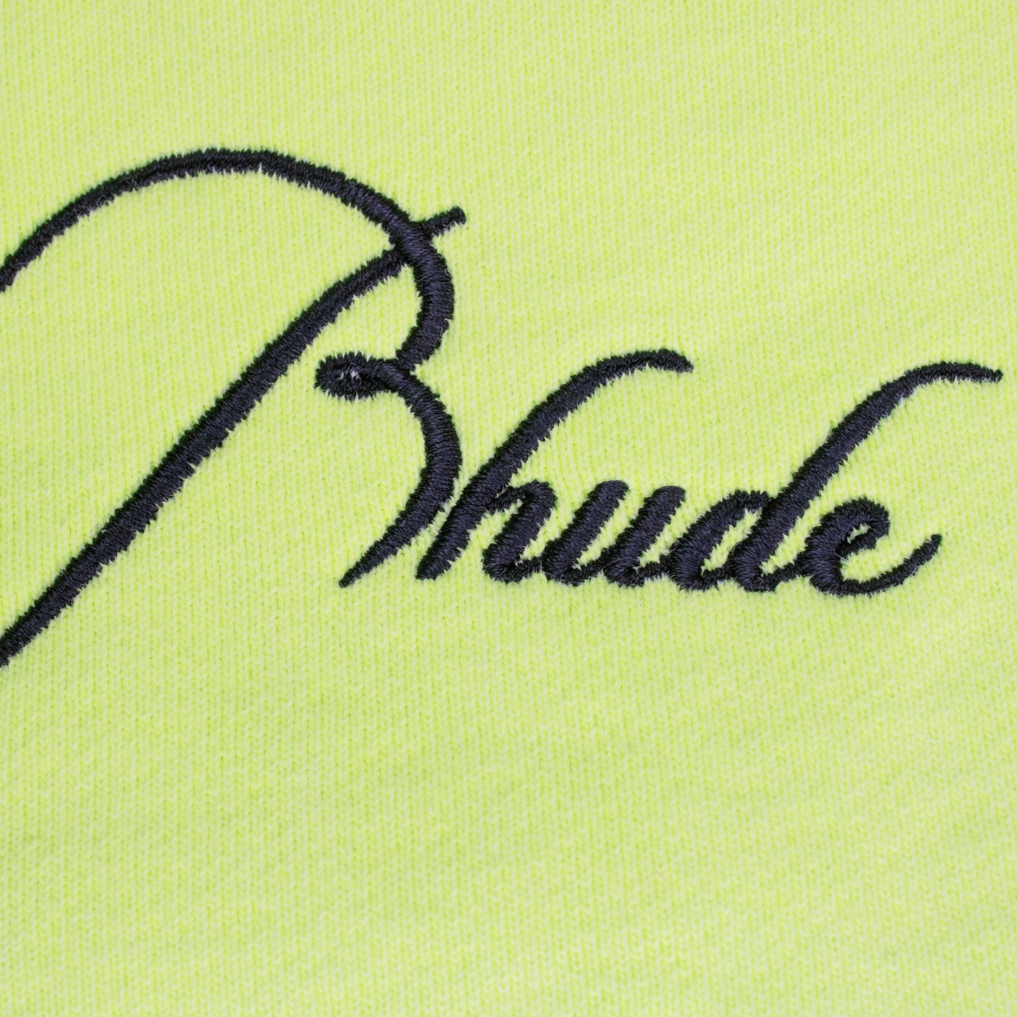 Neon Green Script Logo Terry Sweatpants