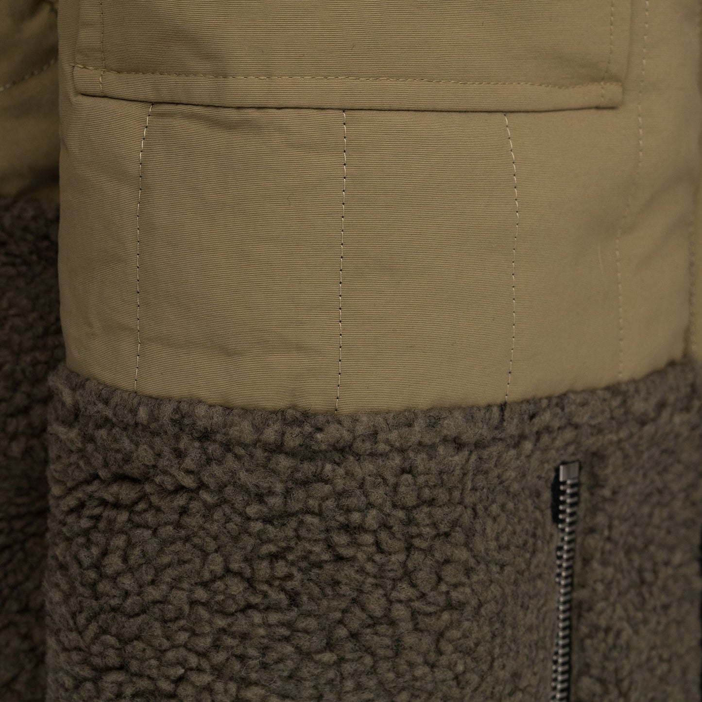 Brown Two Tone Sherpa Zip-UP