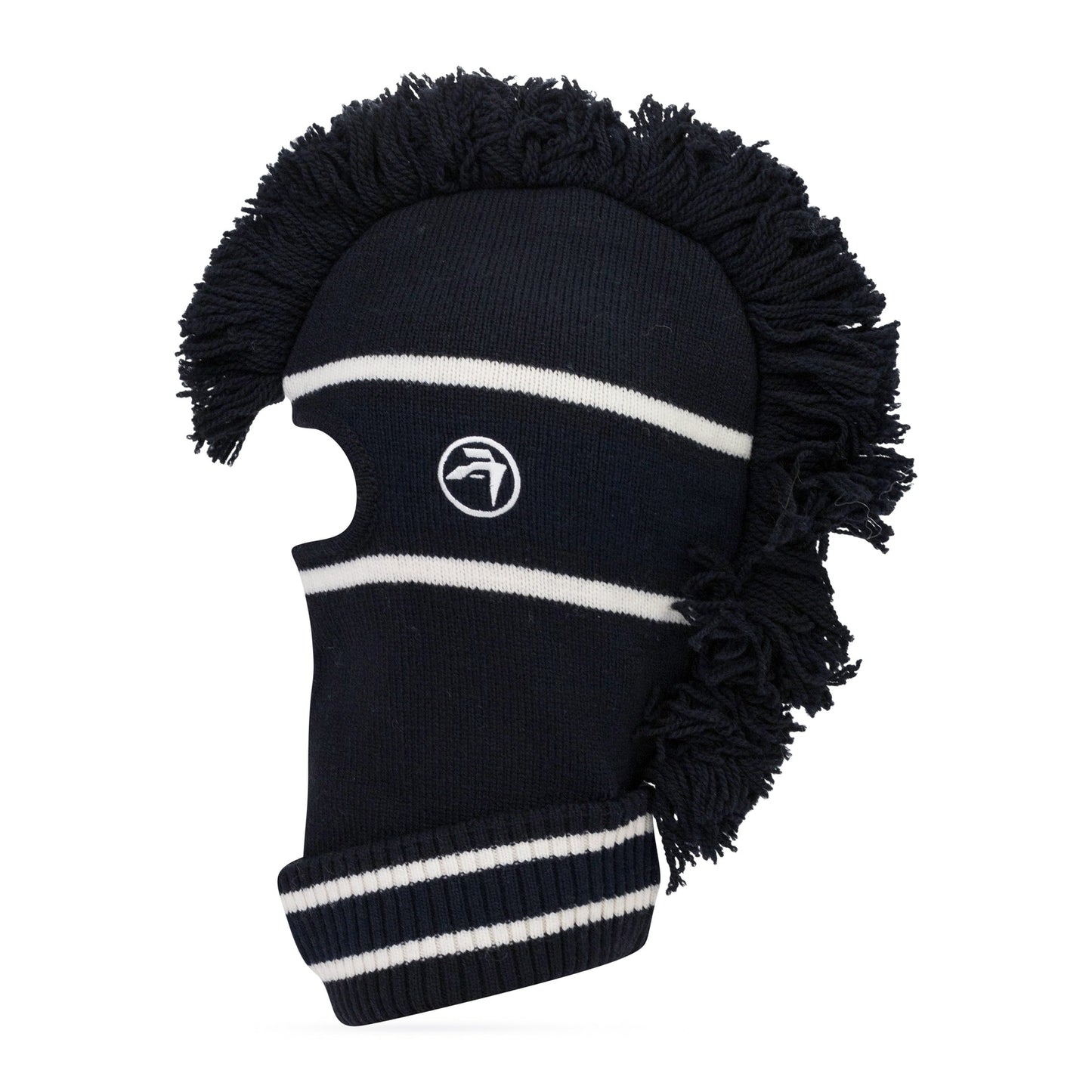 Blue Ambush Fringe Knit Balaclava