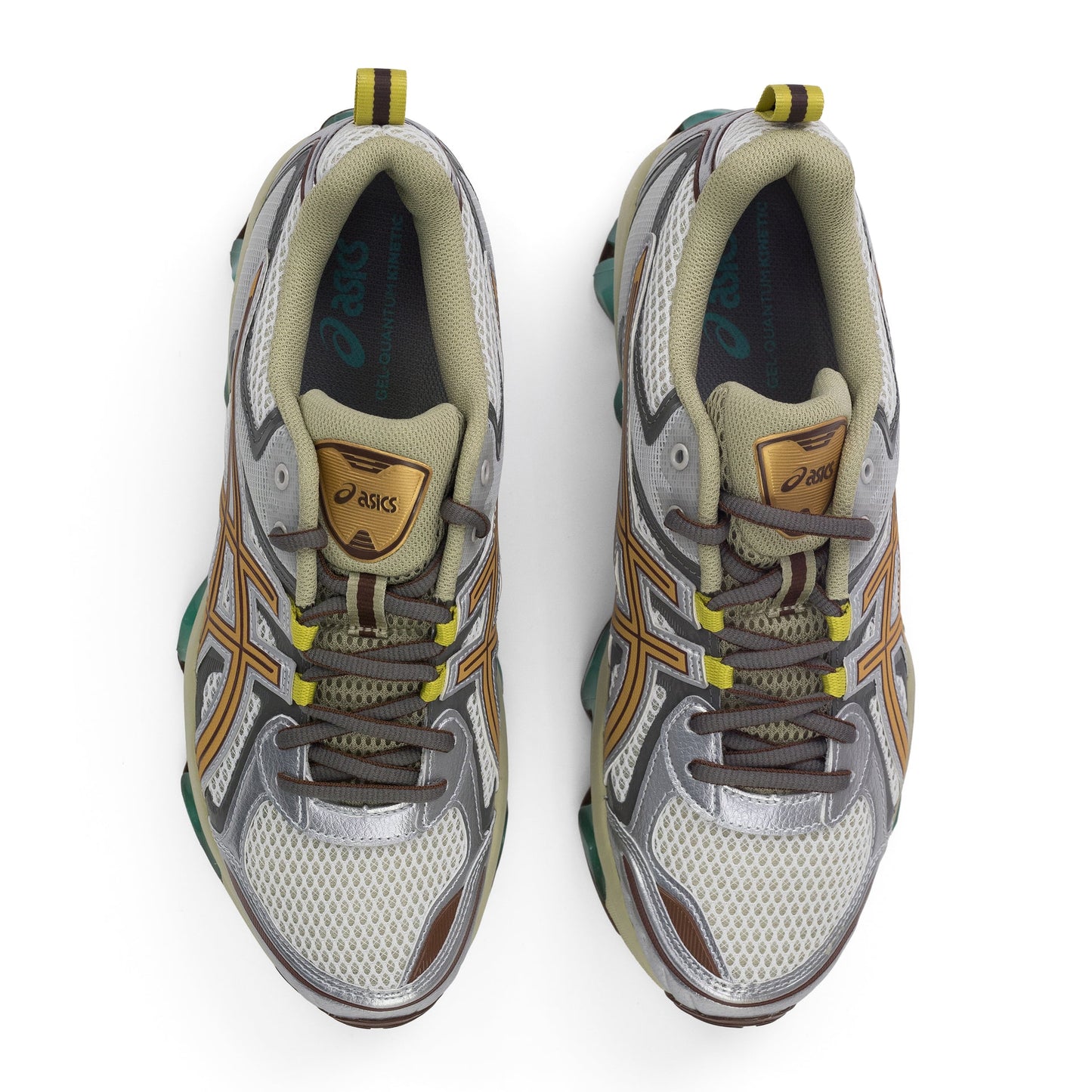 White / Khaki Gel-Quantum Kinetic Sneakers