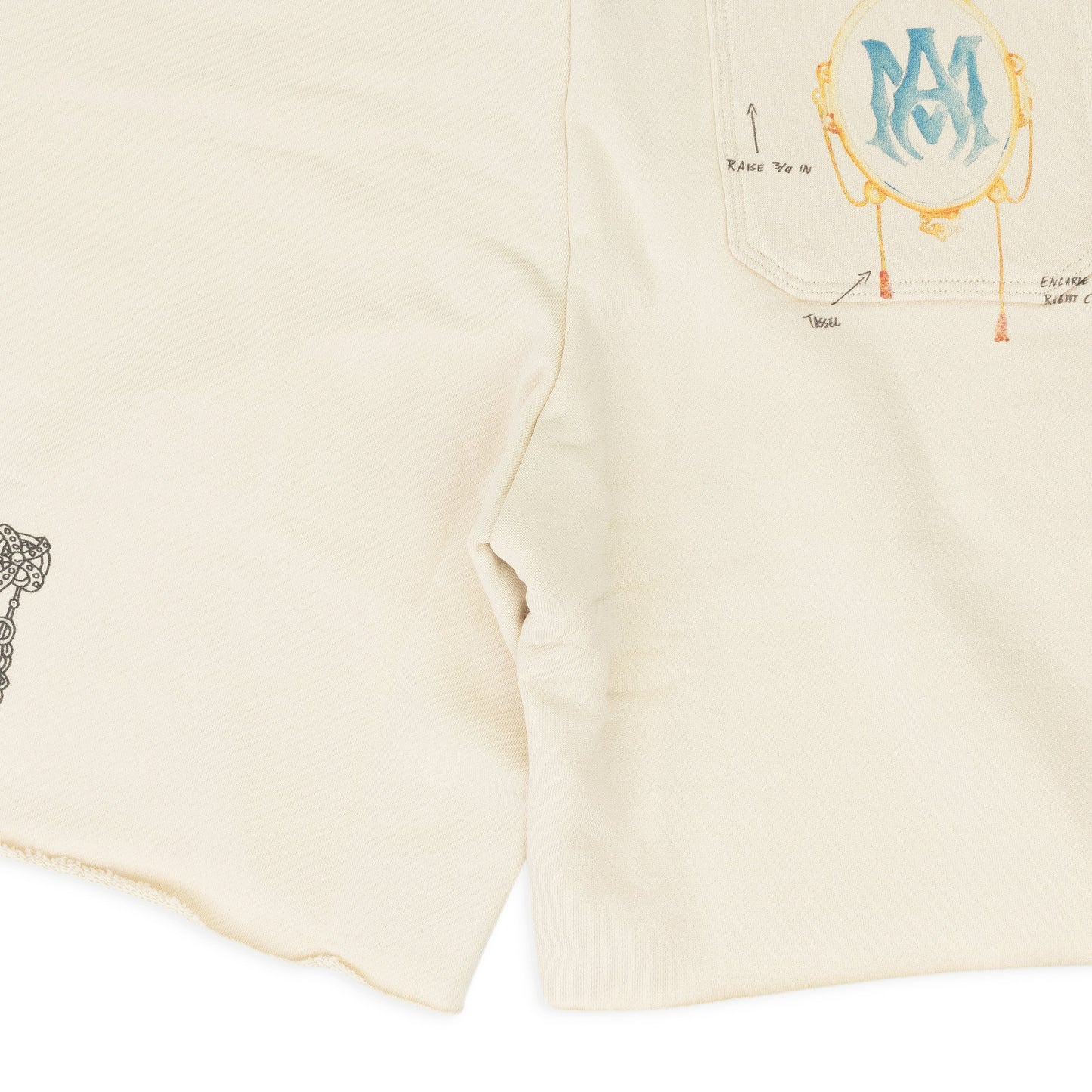 Almond Zig Zag Sketch Sweatshorts