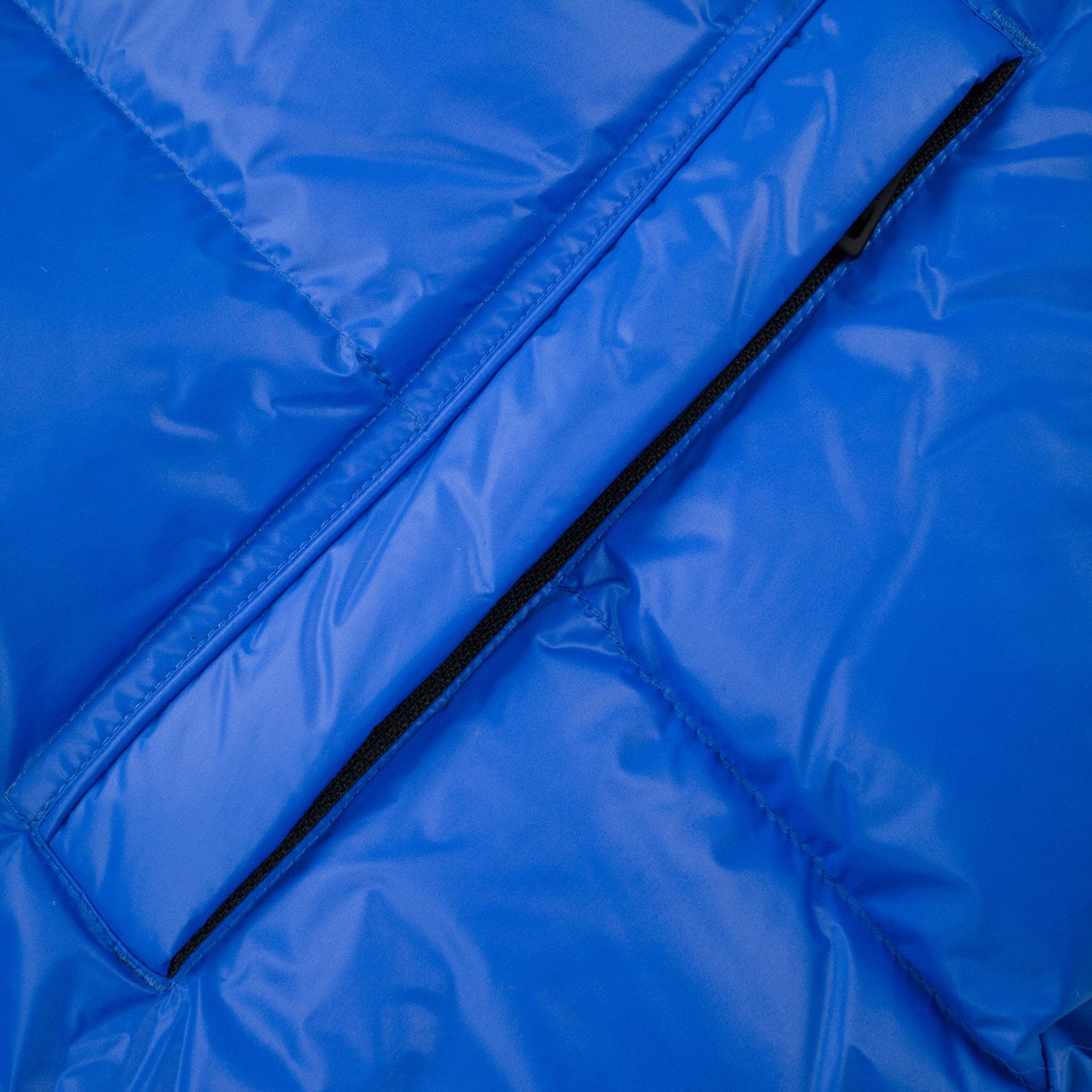 Blue Nylon Puffer Vest