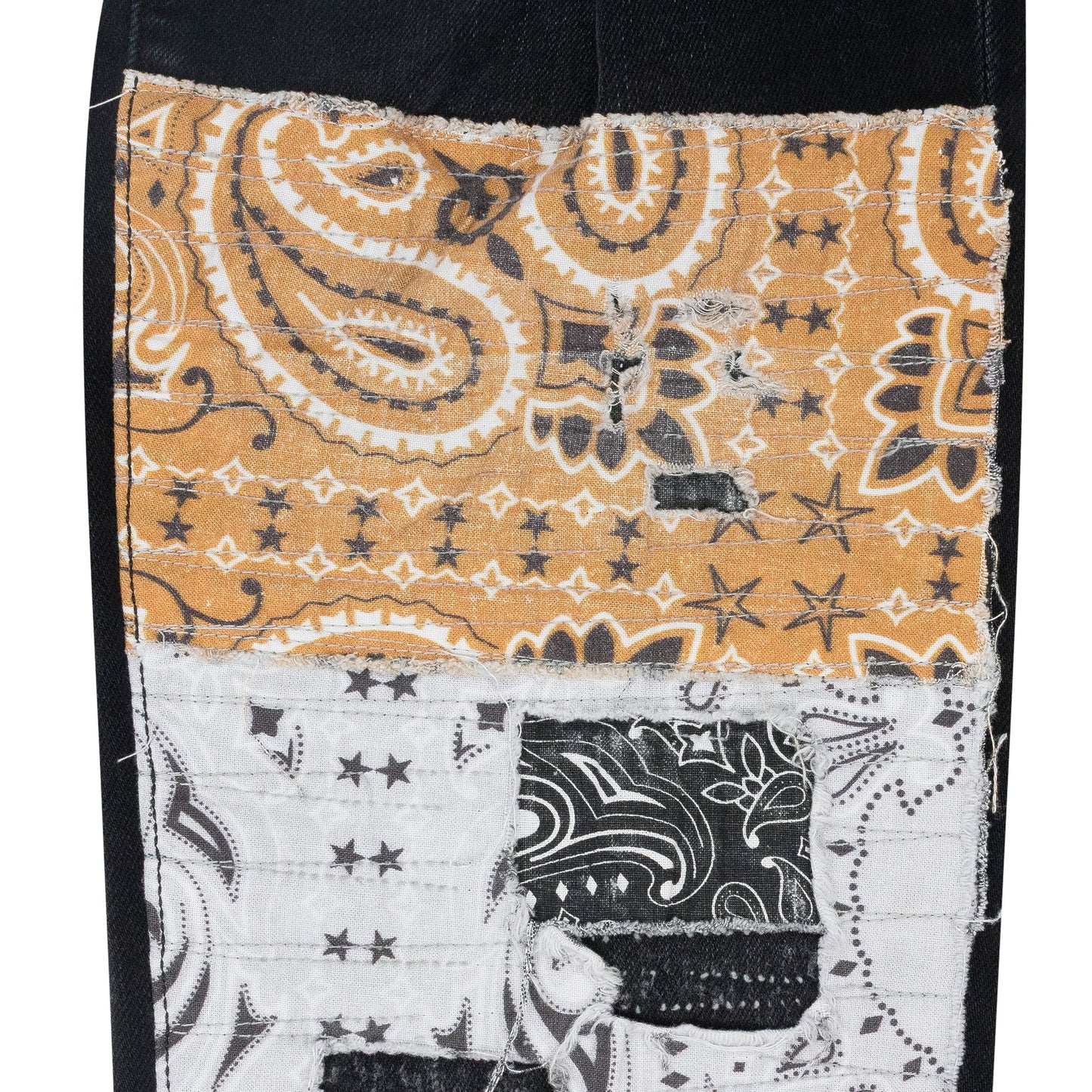 Black Bandana Art Patch Skiny Jeans