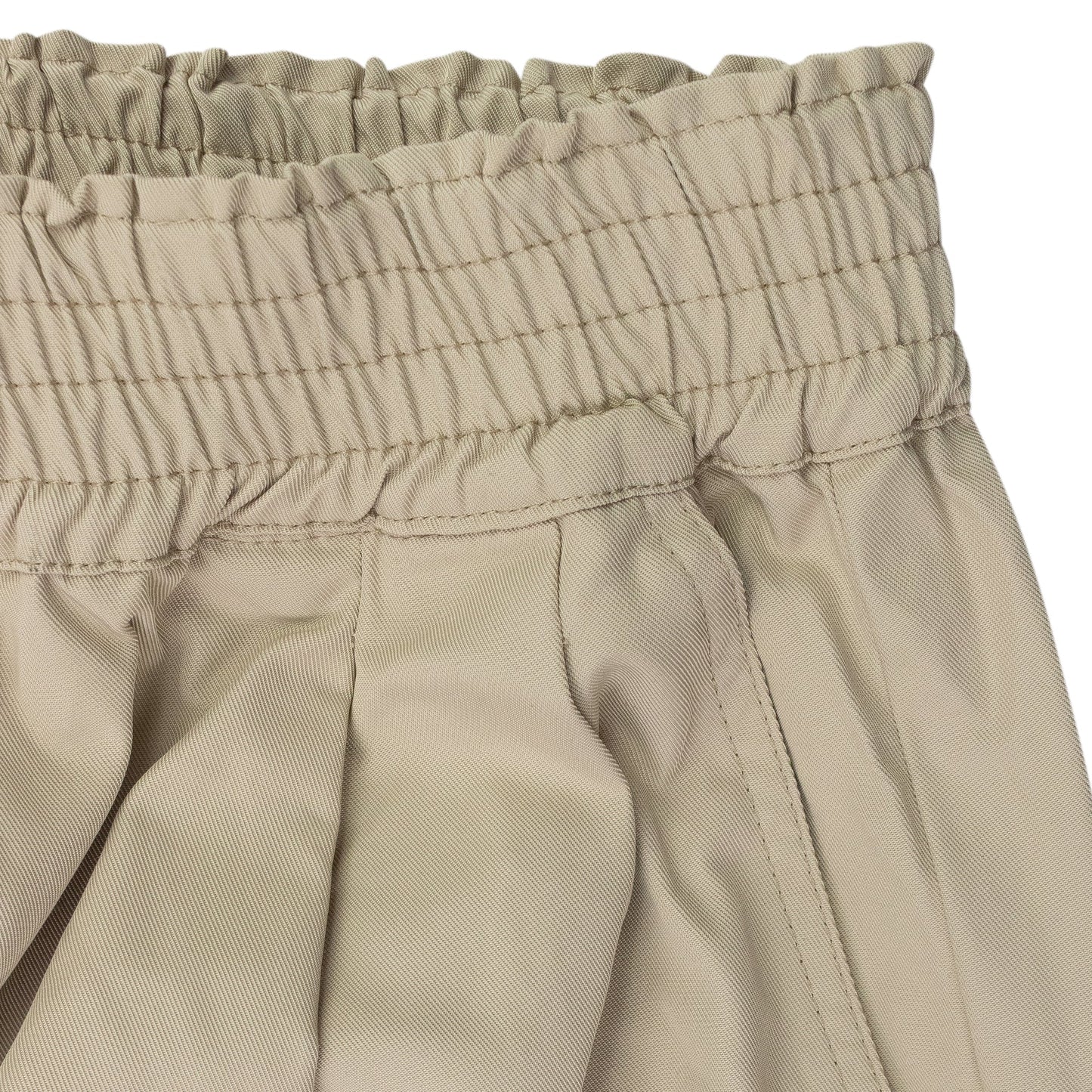 BEIGE WIDE-LEG PANTS