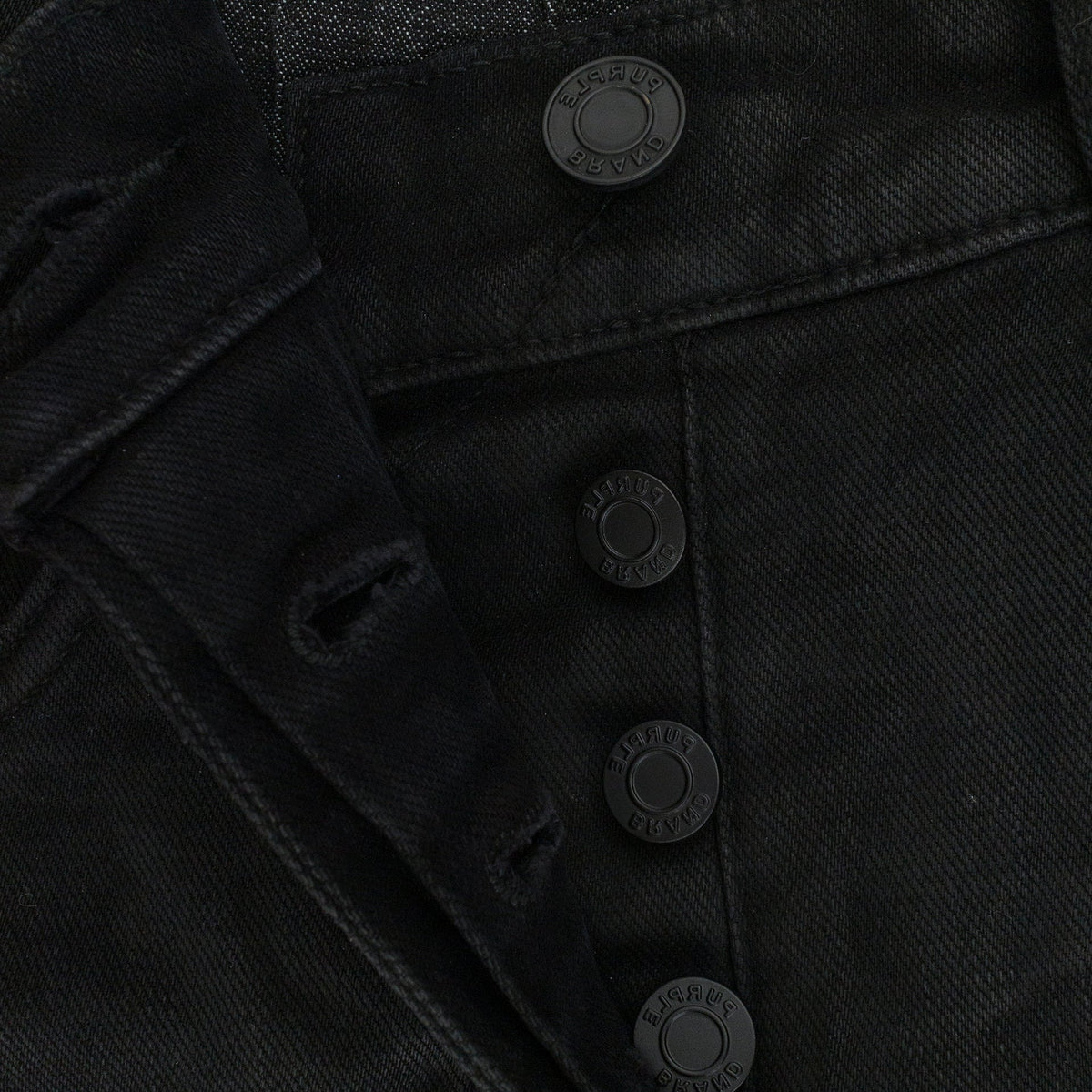 Black P004 Resin Flared Jeans