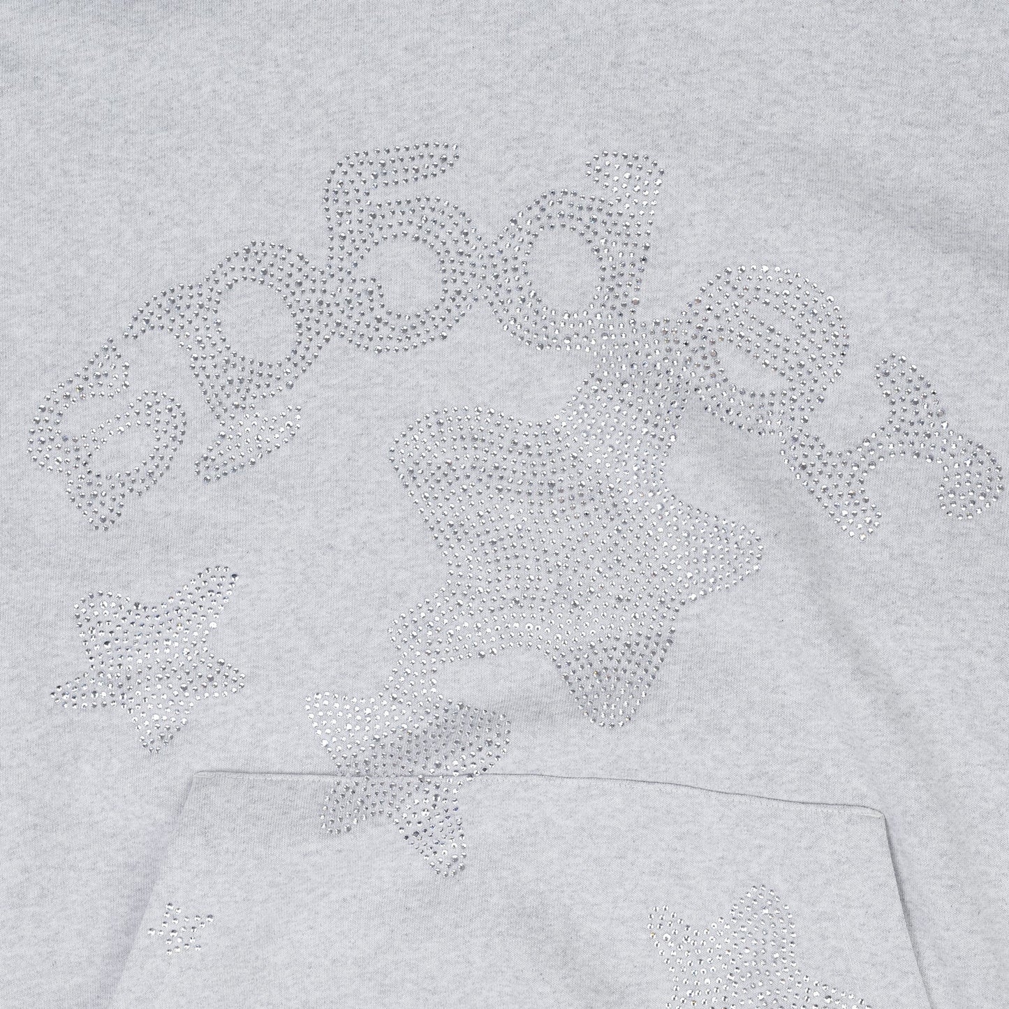 Grey Rhinestone Beluga Hoodie