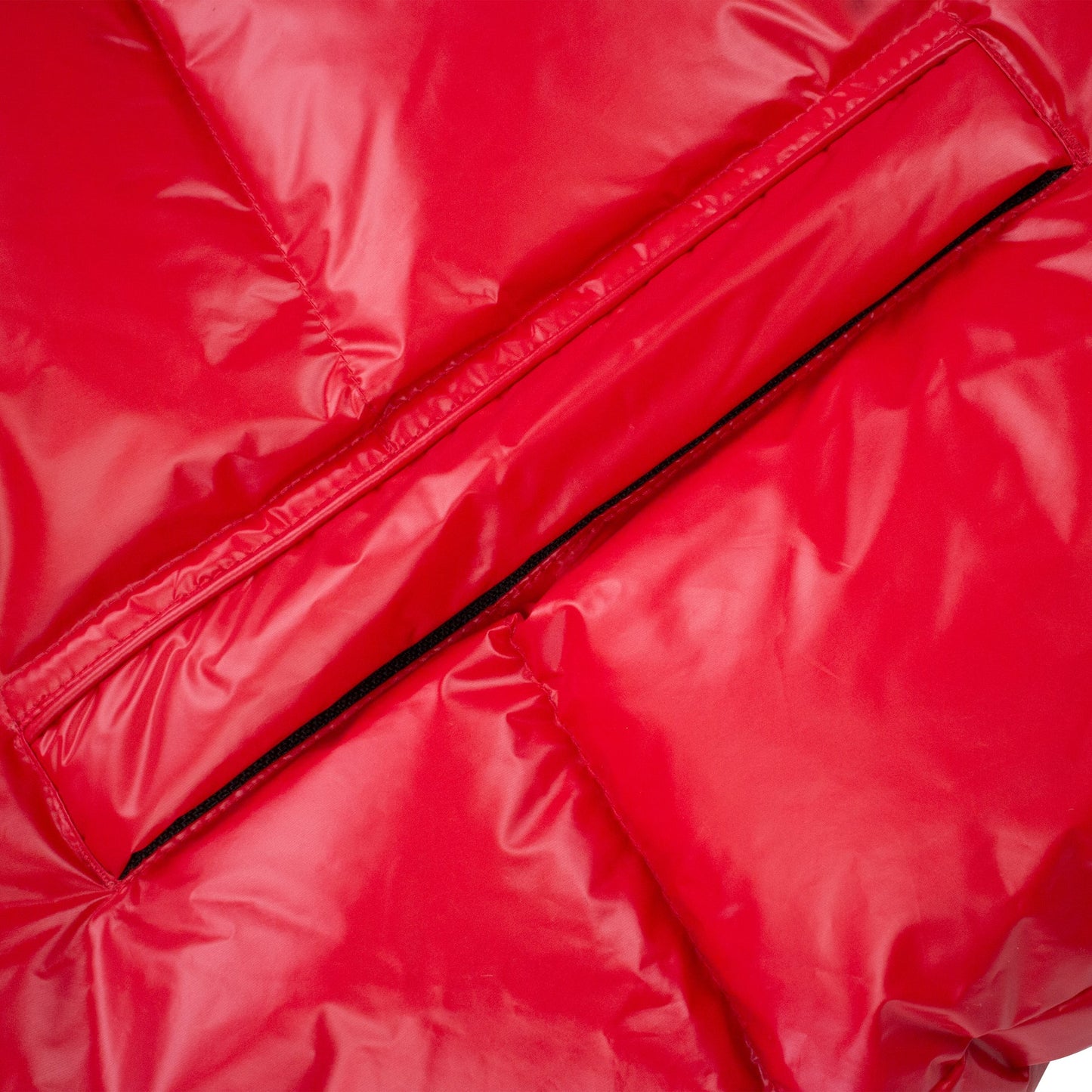Red Nylon Puffer Vest