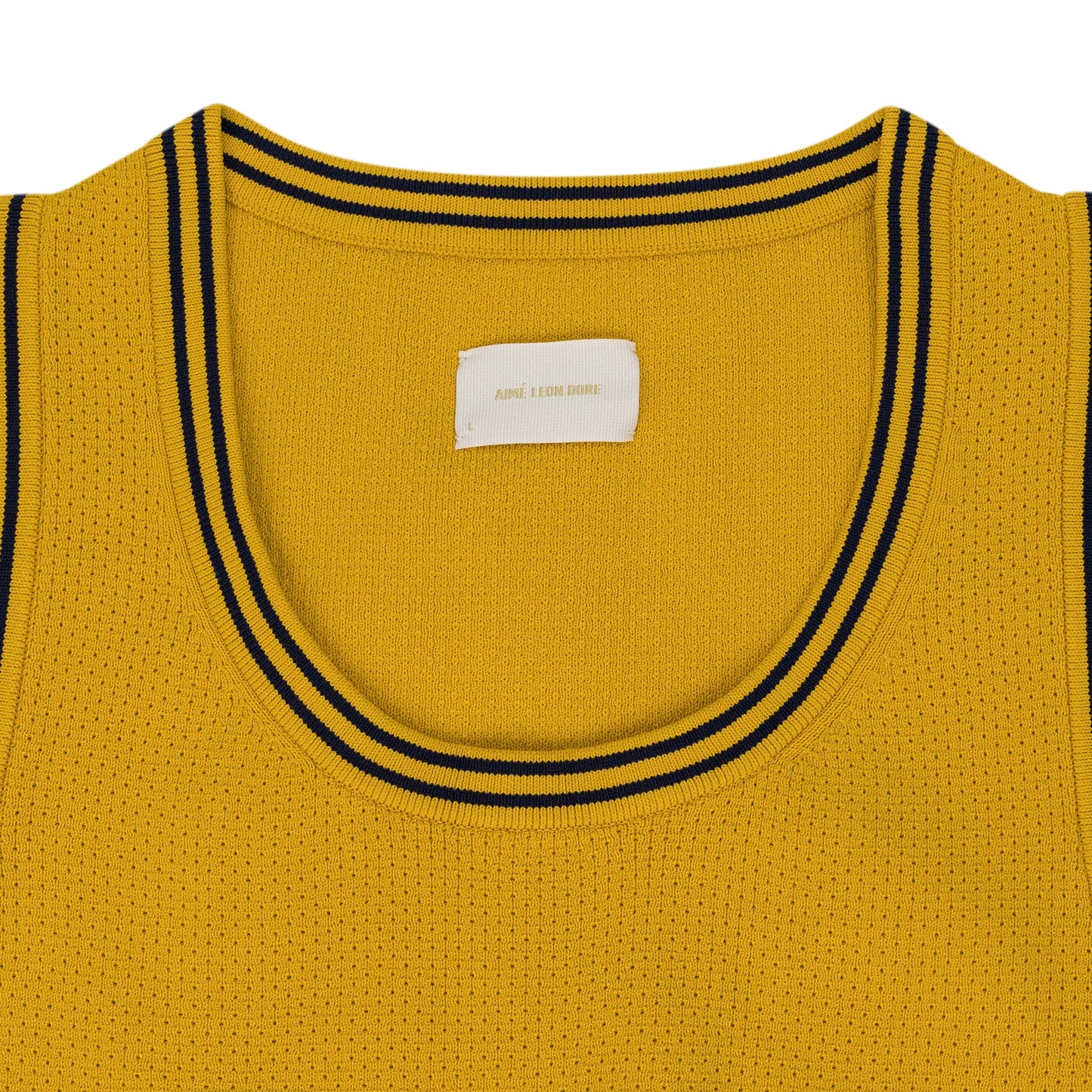 Yellow Knit Basketball Jersey