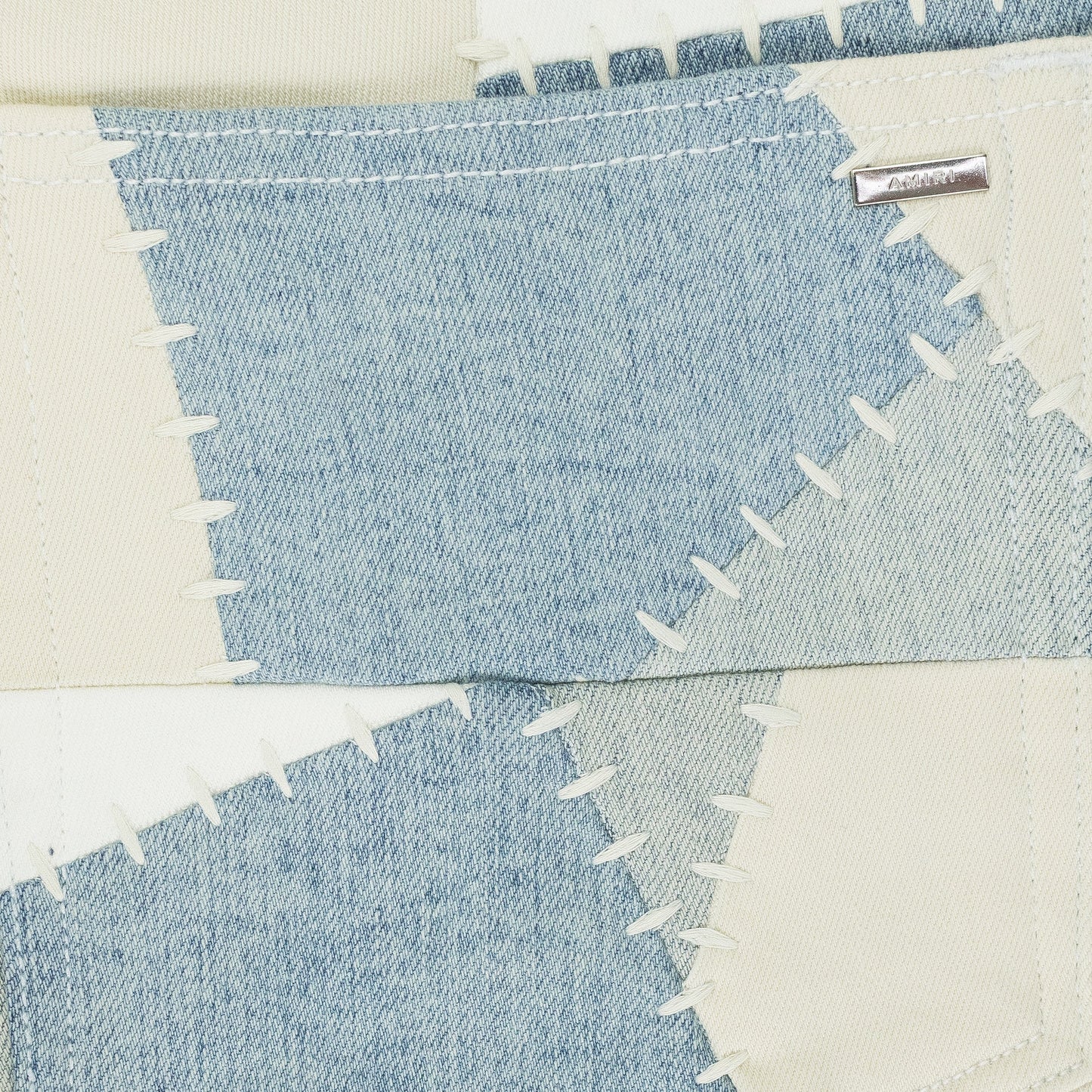 Alabaster Denim Patchwork Skinny Jeans