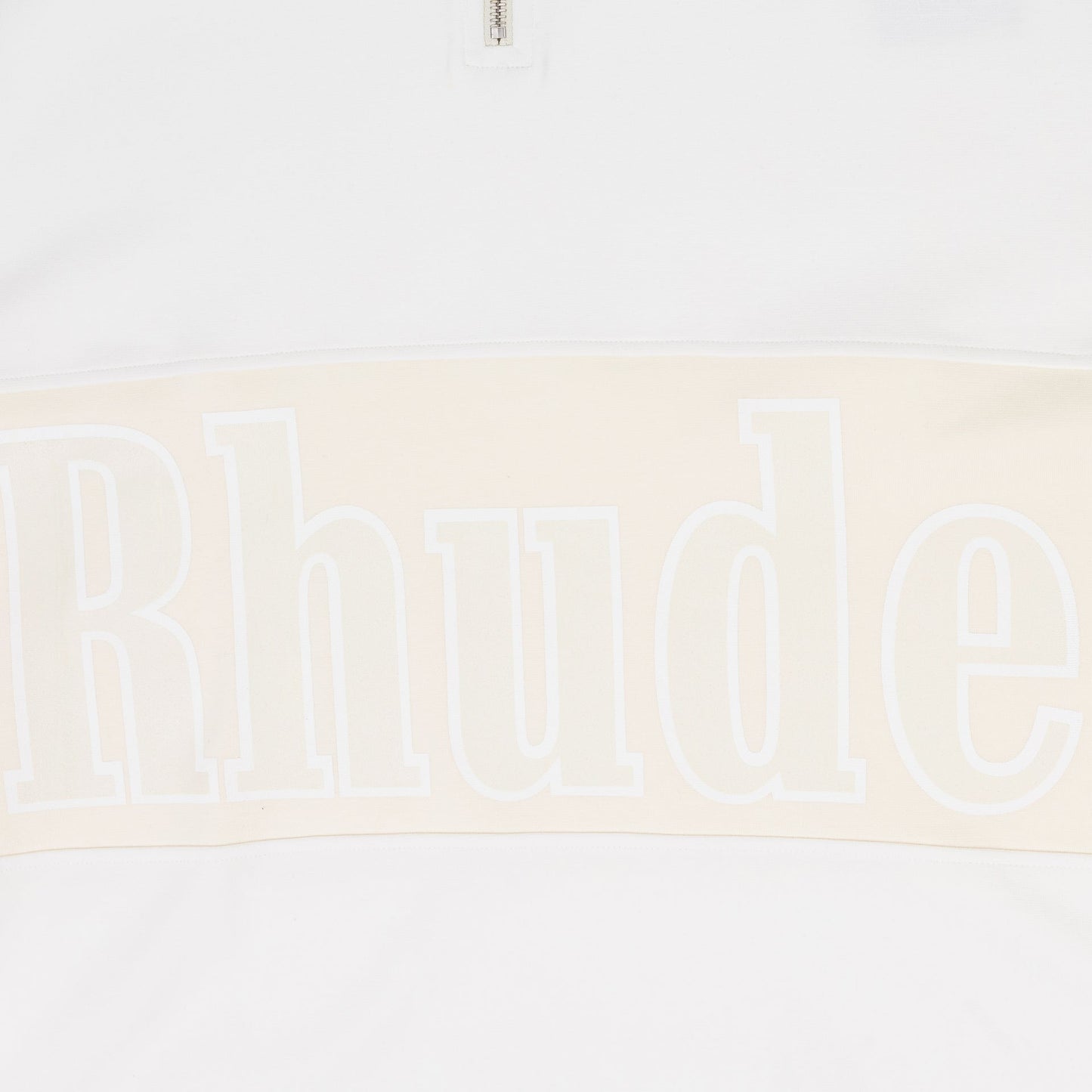 White Panelled Henley T-shirt