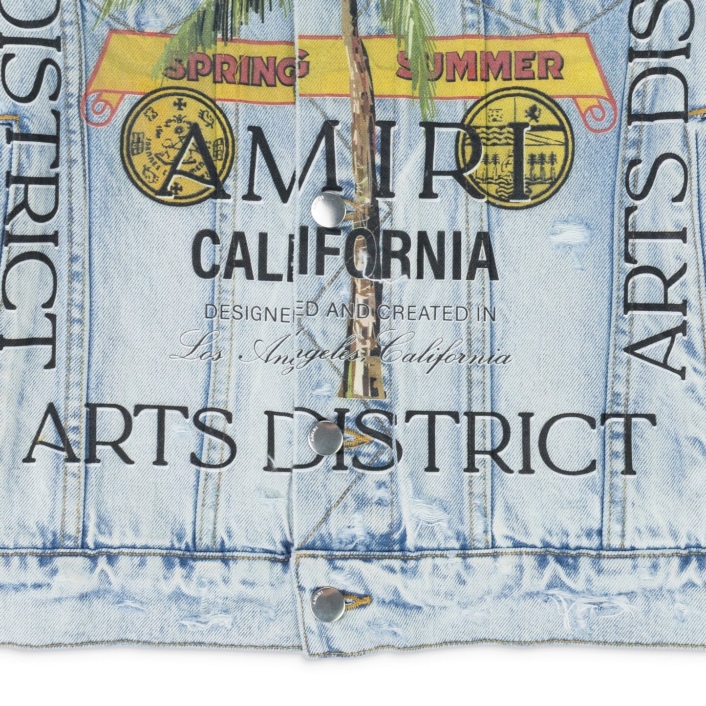 Light Indigo Rum Label Trucker Jacket
