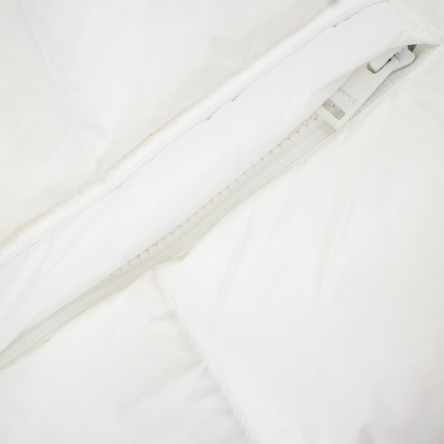 White Nylon Puffer Jacket