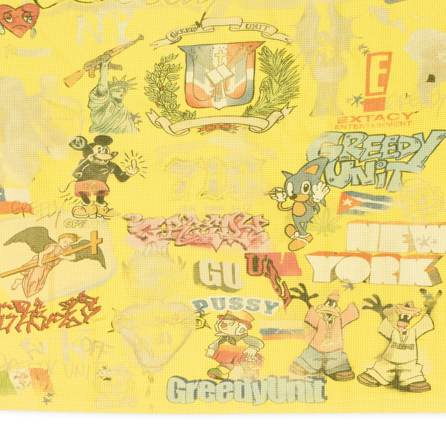 Yellow All Over Thermal T-shirt