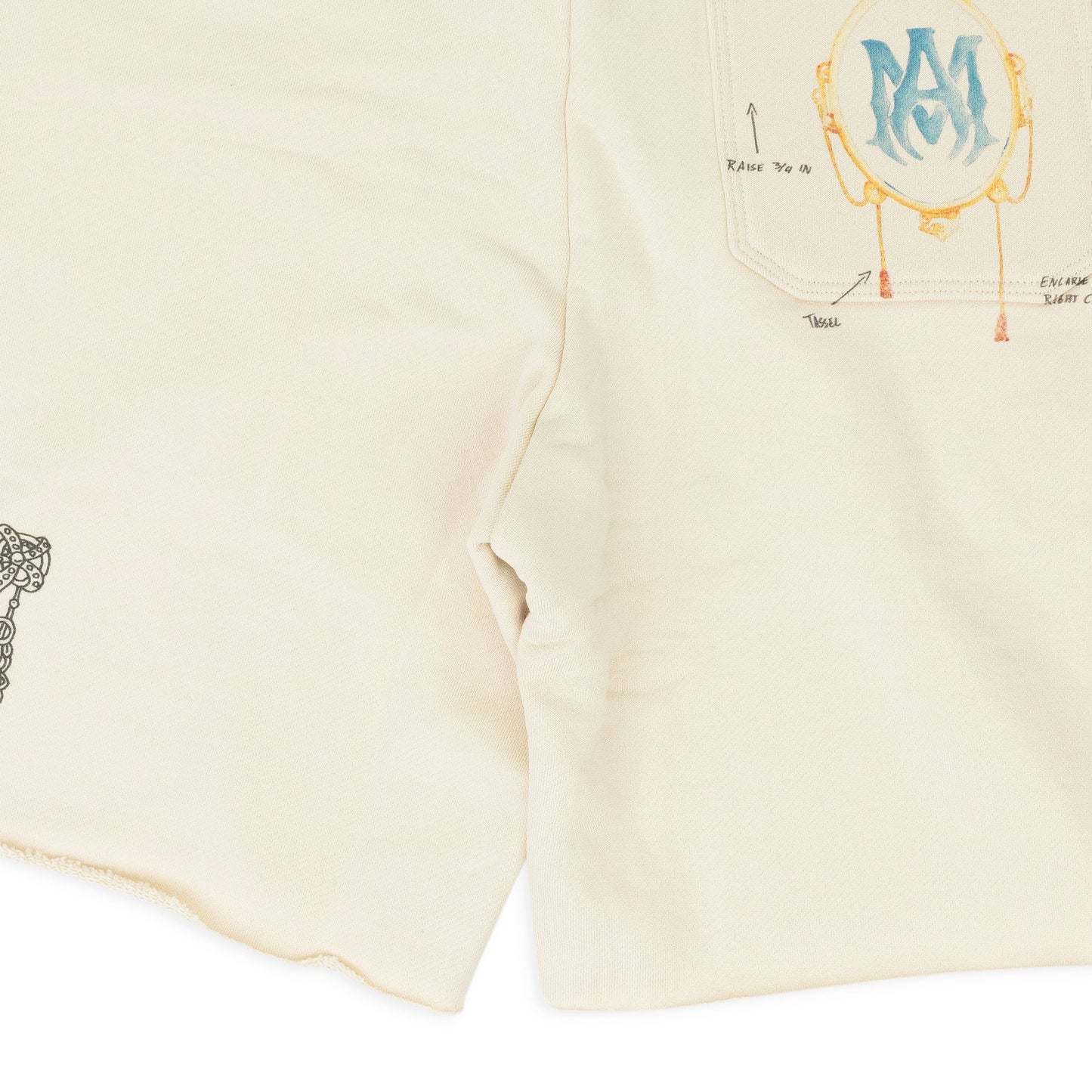 Almond Zig Zag Sketch Sweatshorts
