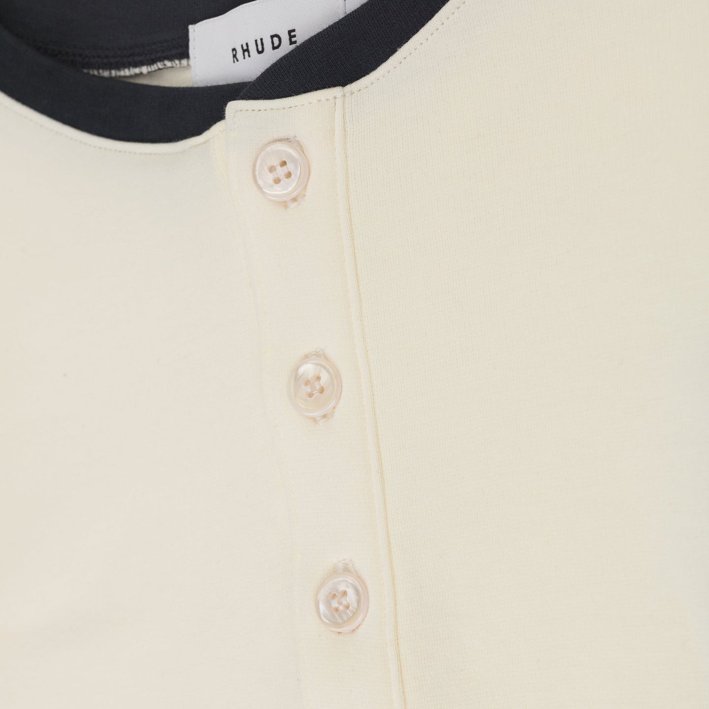 Natural Panel Henley T-Shirt