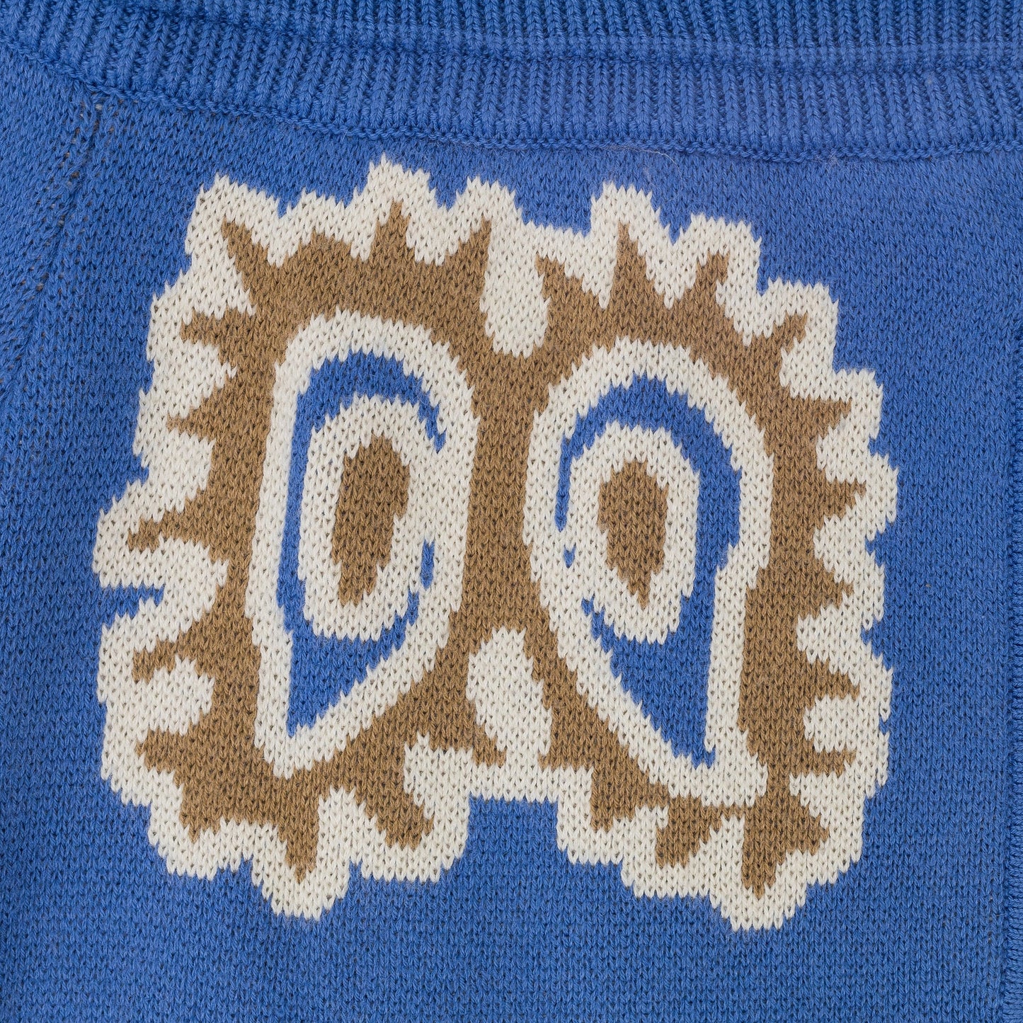 Blue Knit Bandana Shorts
