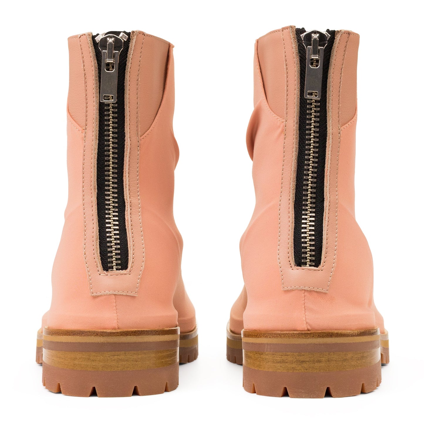 Pink Marathon Zipped Boots
