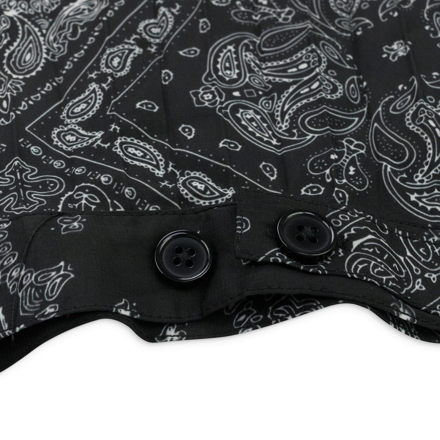 Black Bandana Pleated Skirt