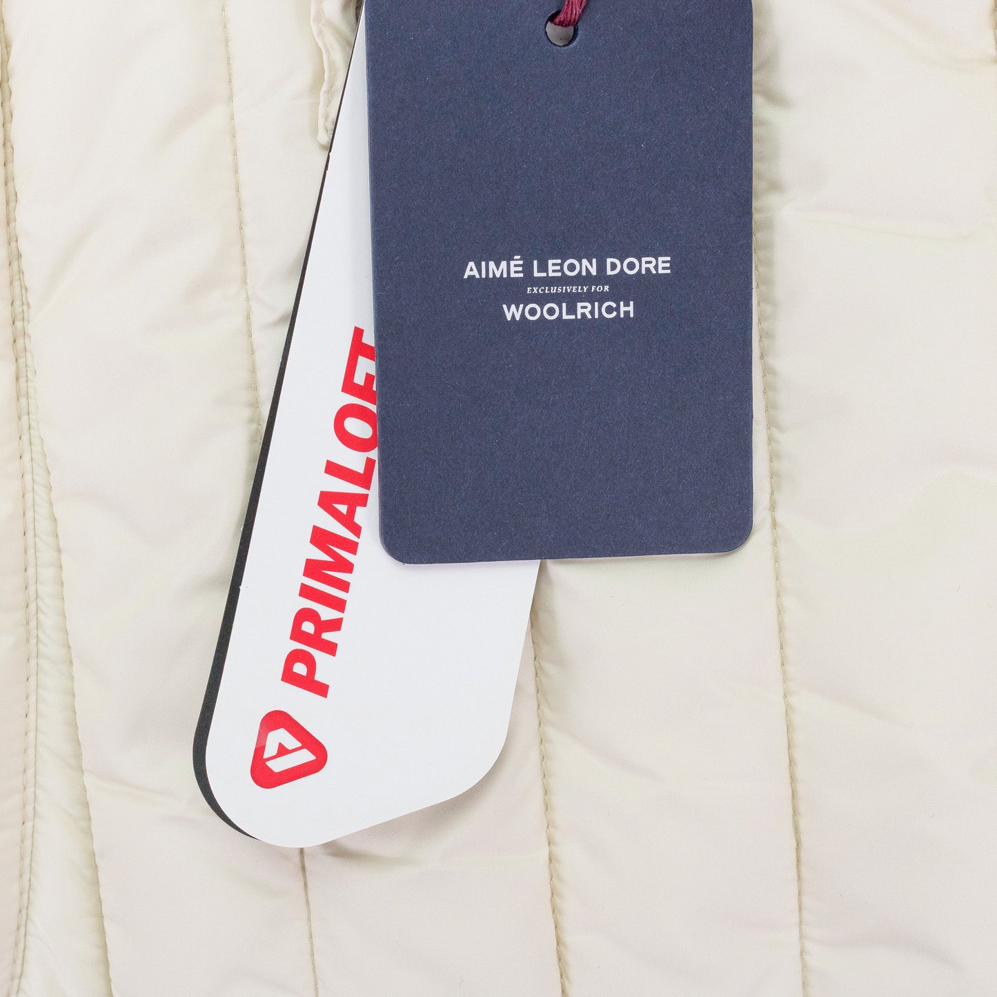 WHITE WOOLRICH FILLED PANTS