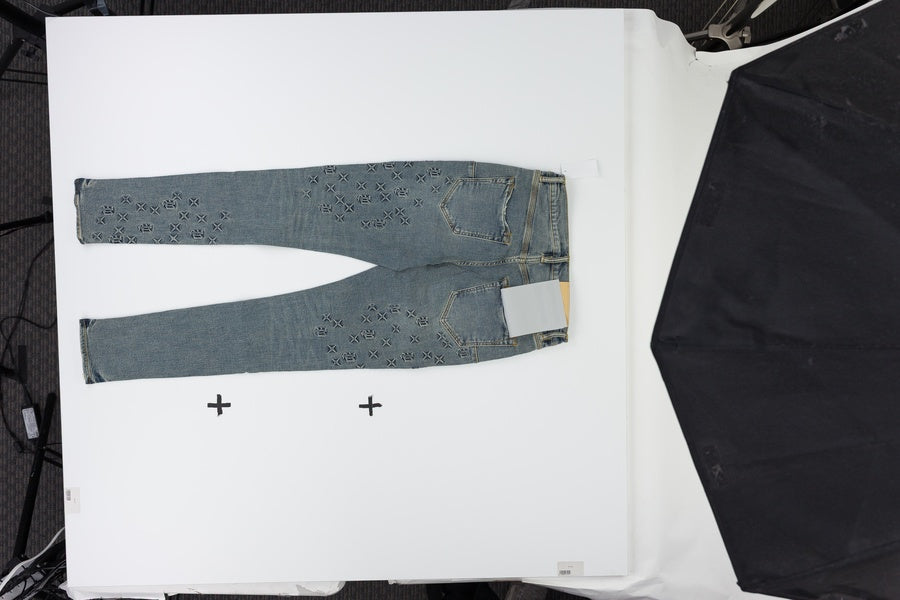 Blue Embossed P001 Denim